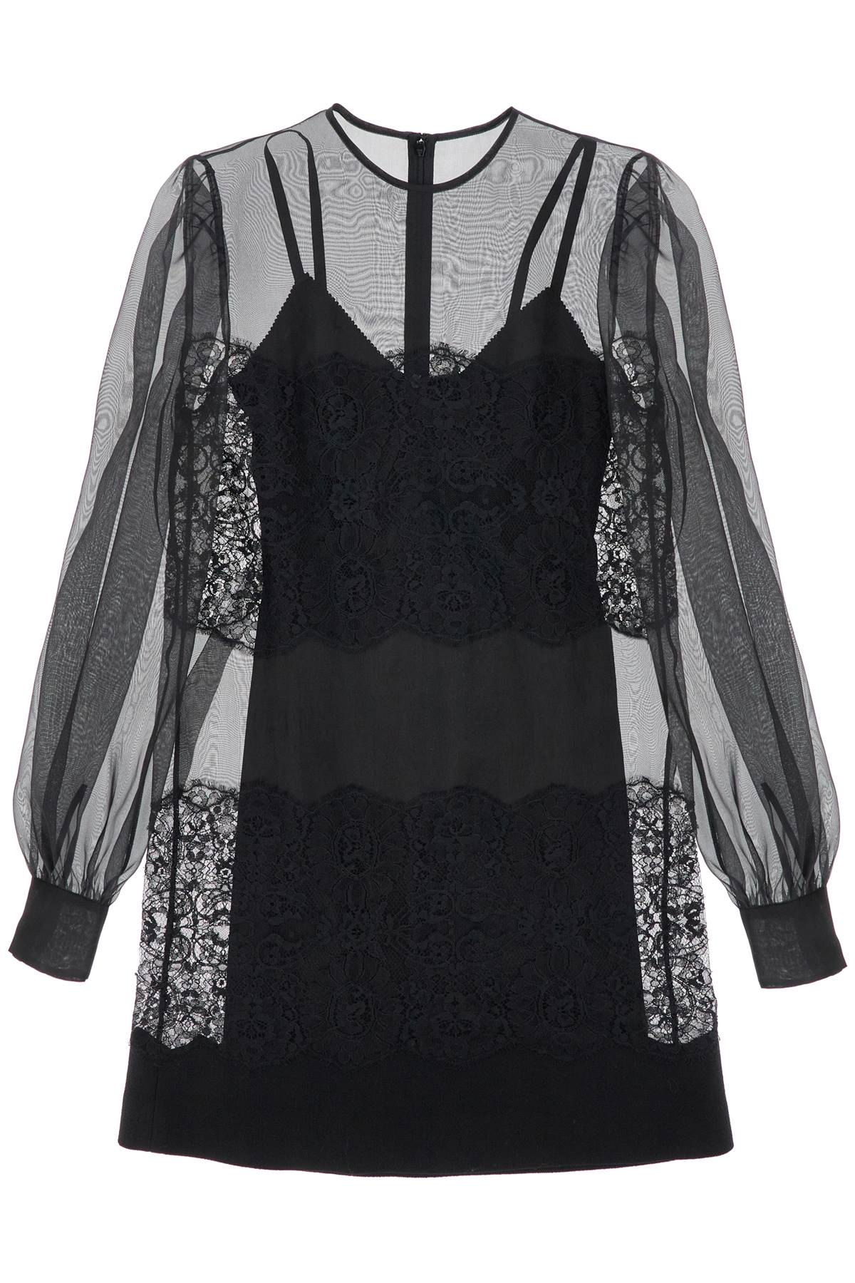 Dolce & Gabbana Short Organza & Lace Dress image 0