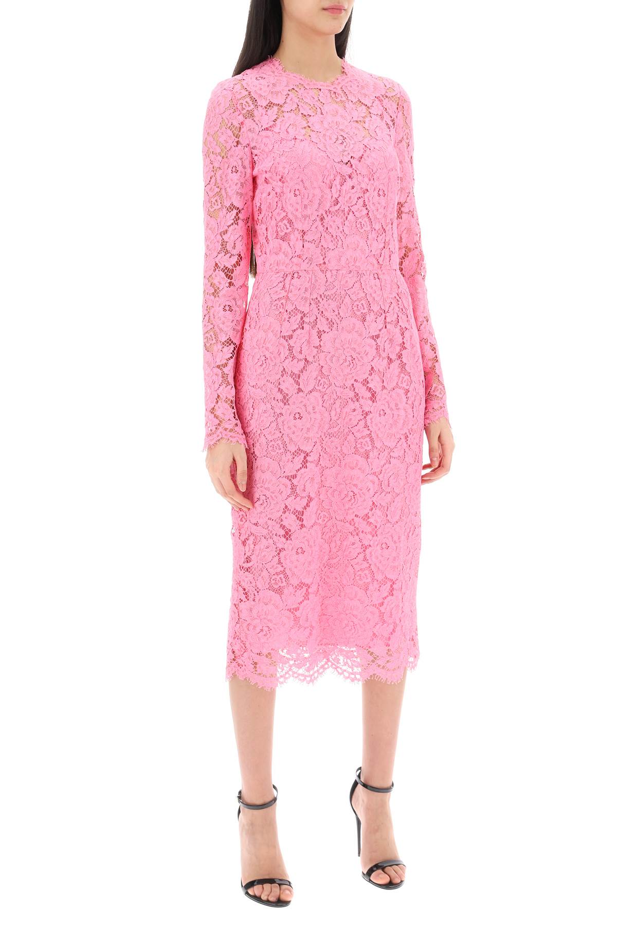 Dolce & Gabbana Floral Cordonnet Lace Midi Dress image 1