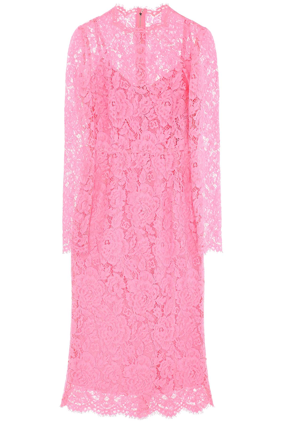 Dolce & Gabbana Floral Cordonnet Lace Midi Dress image 0