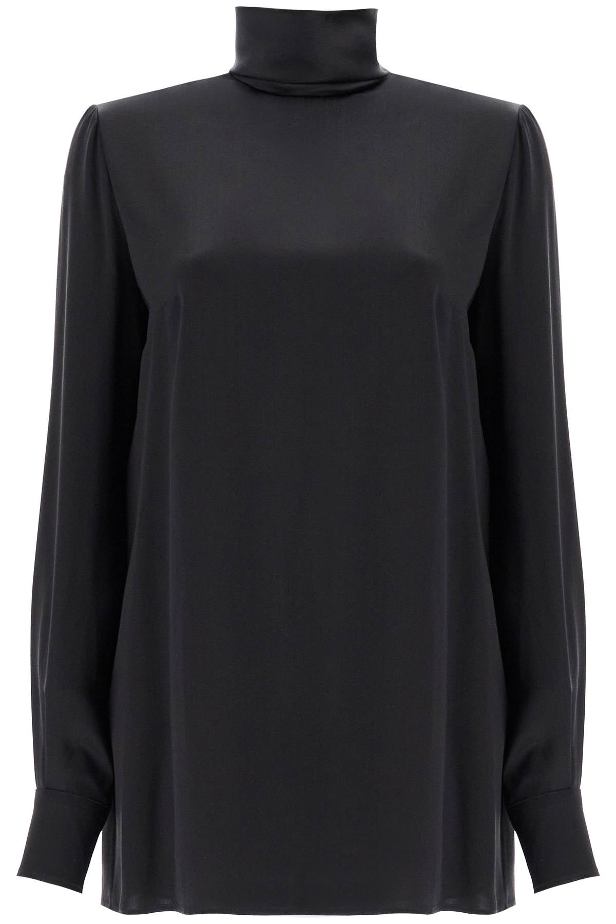 Dolce & Gabbana Silk Satin Blouse - High-Neck, Straight Cut image 0