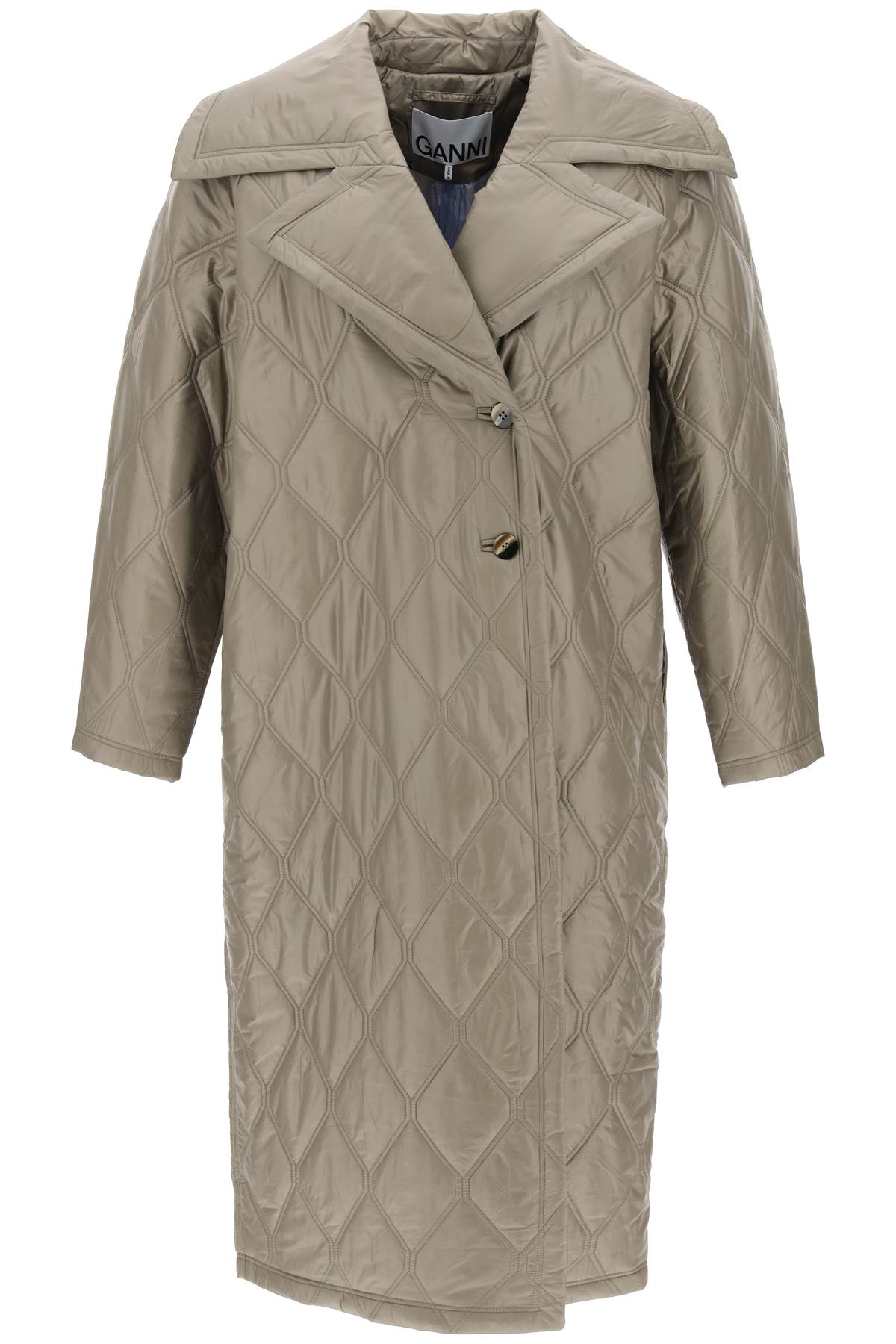 Ganni quilted oversized coat image 0