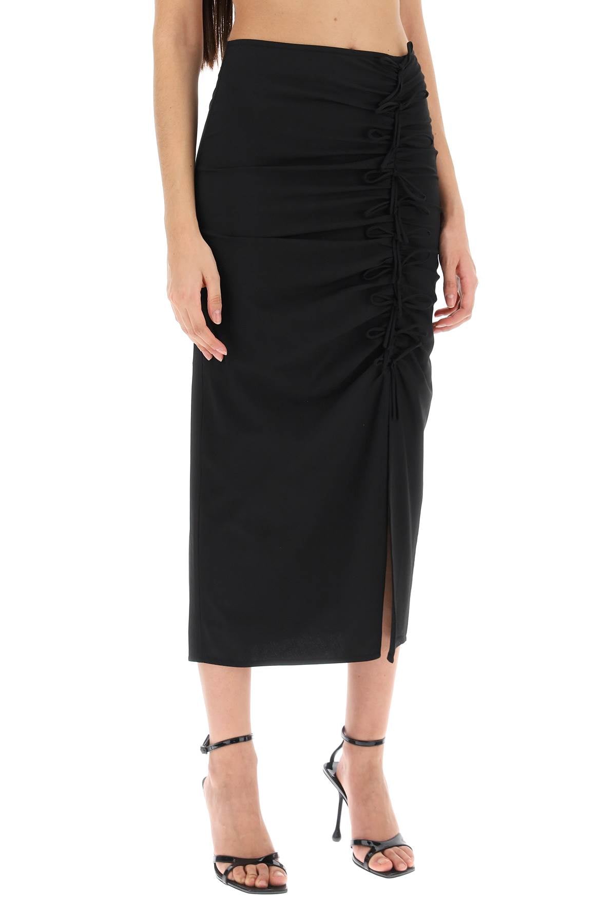 Ganni midi skirt with ornamental bows image 1