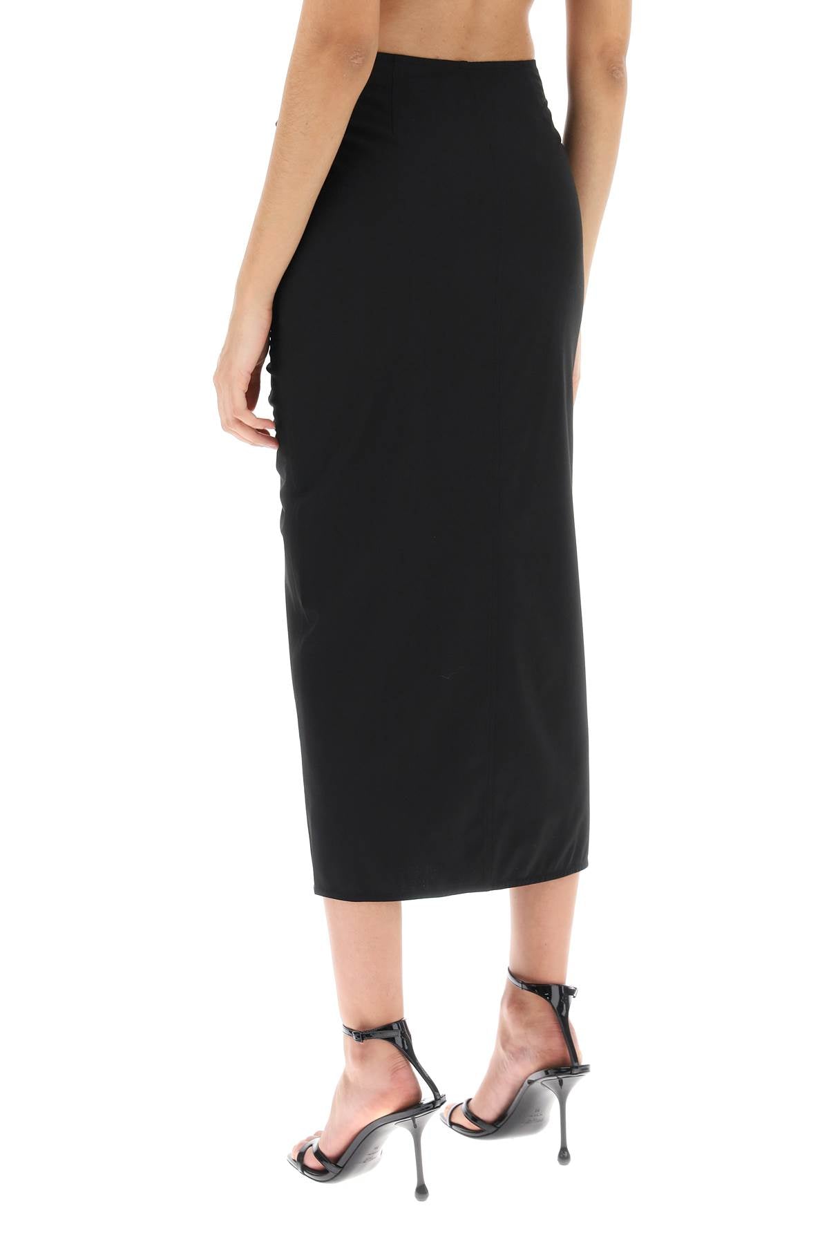 Ganni midi skirt with ornamental bows image 2