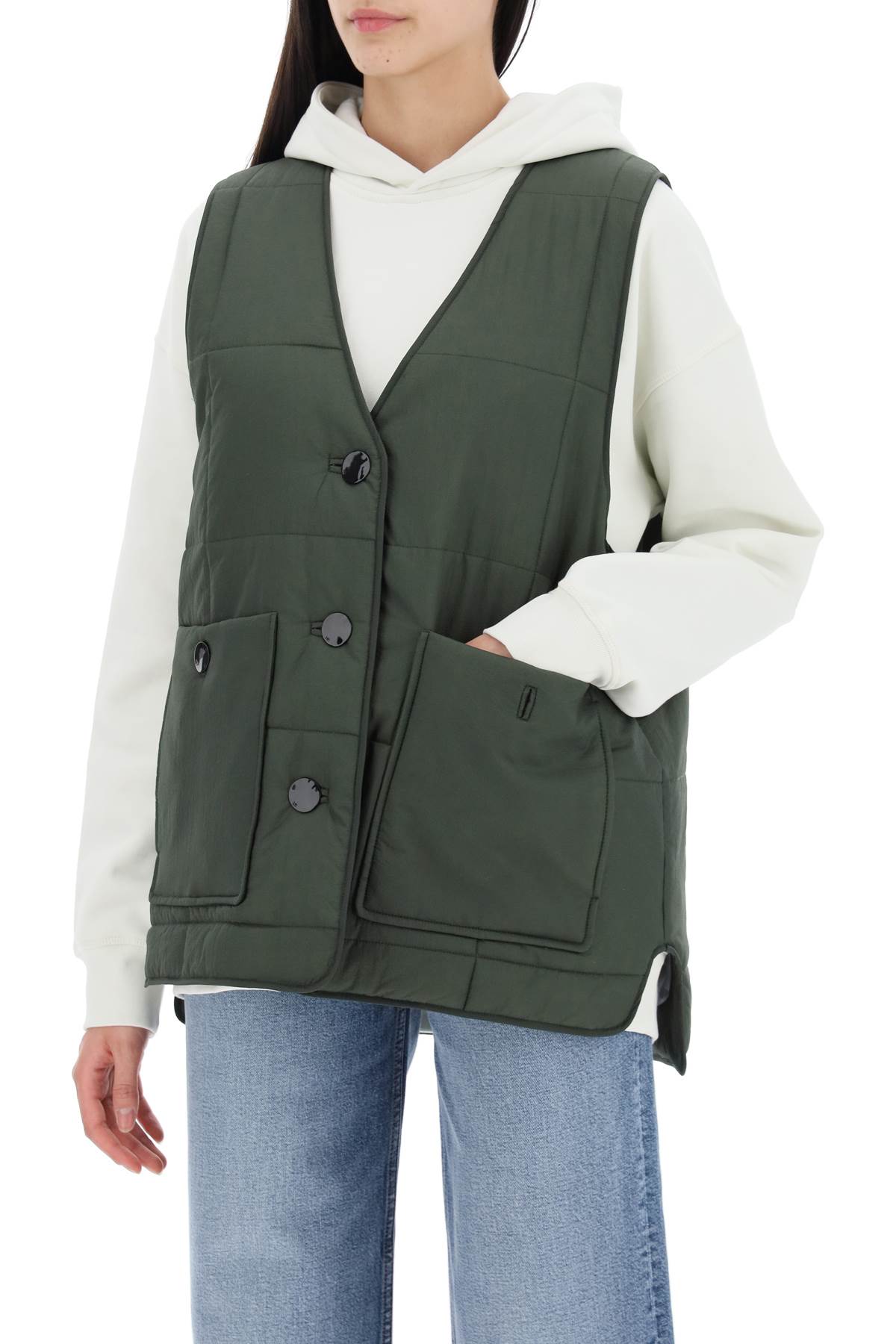 Ganni Quilted Boxy Vest image 3