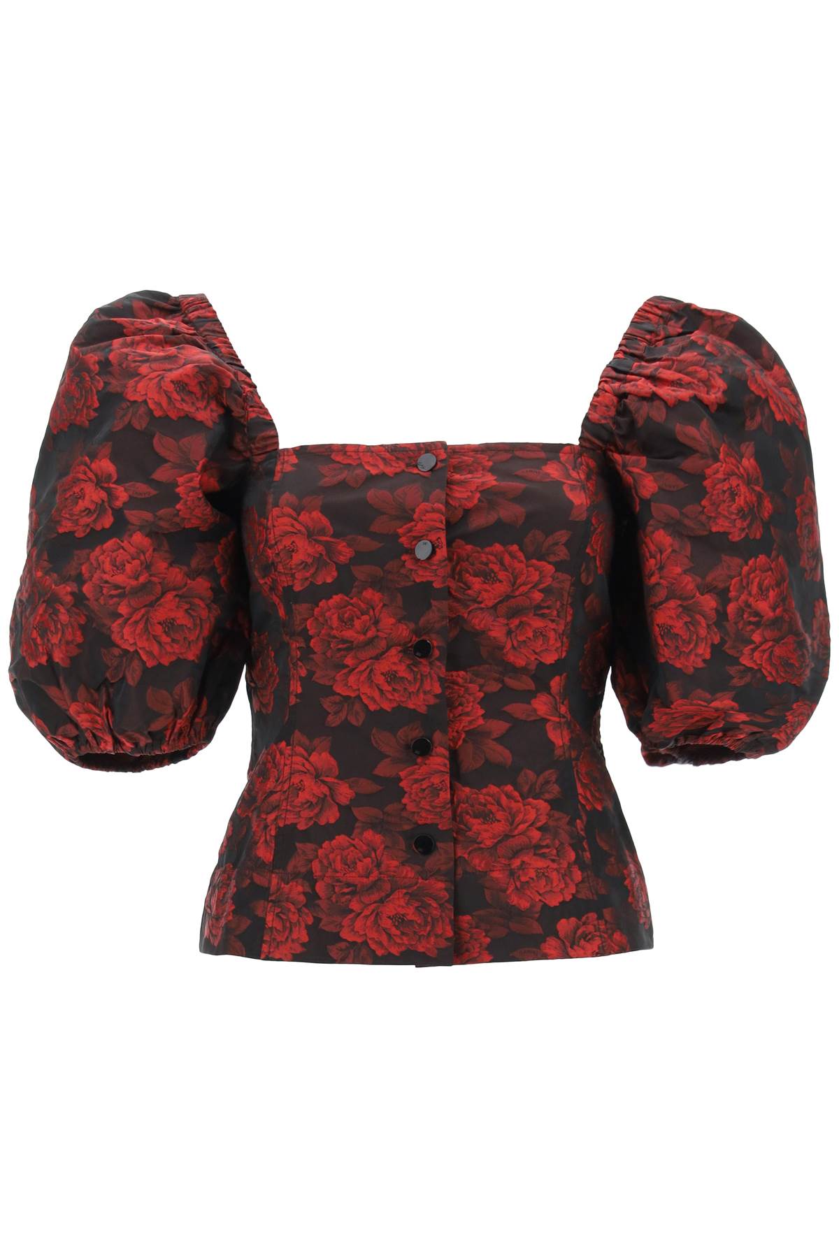 Ganni blouse in floral jacquard image 0