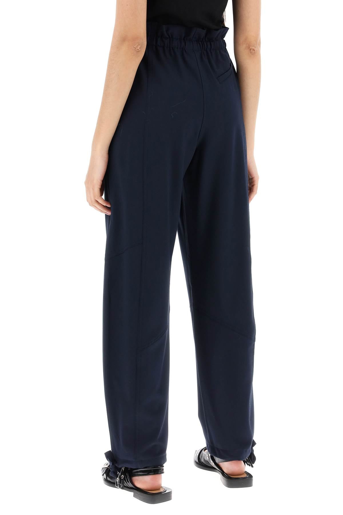 Ganni Flounced High-Waisted Sustainable Trousers image 2