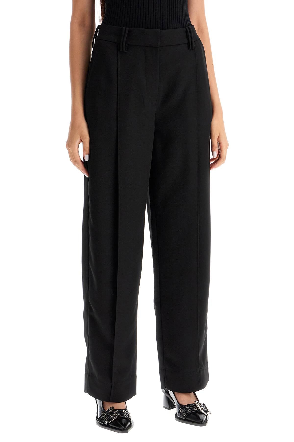 Ganni Pleated Lightweight Pants image 1