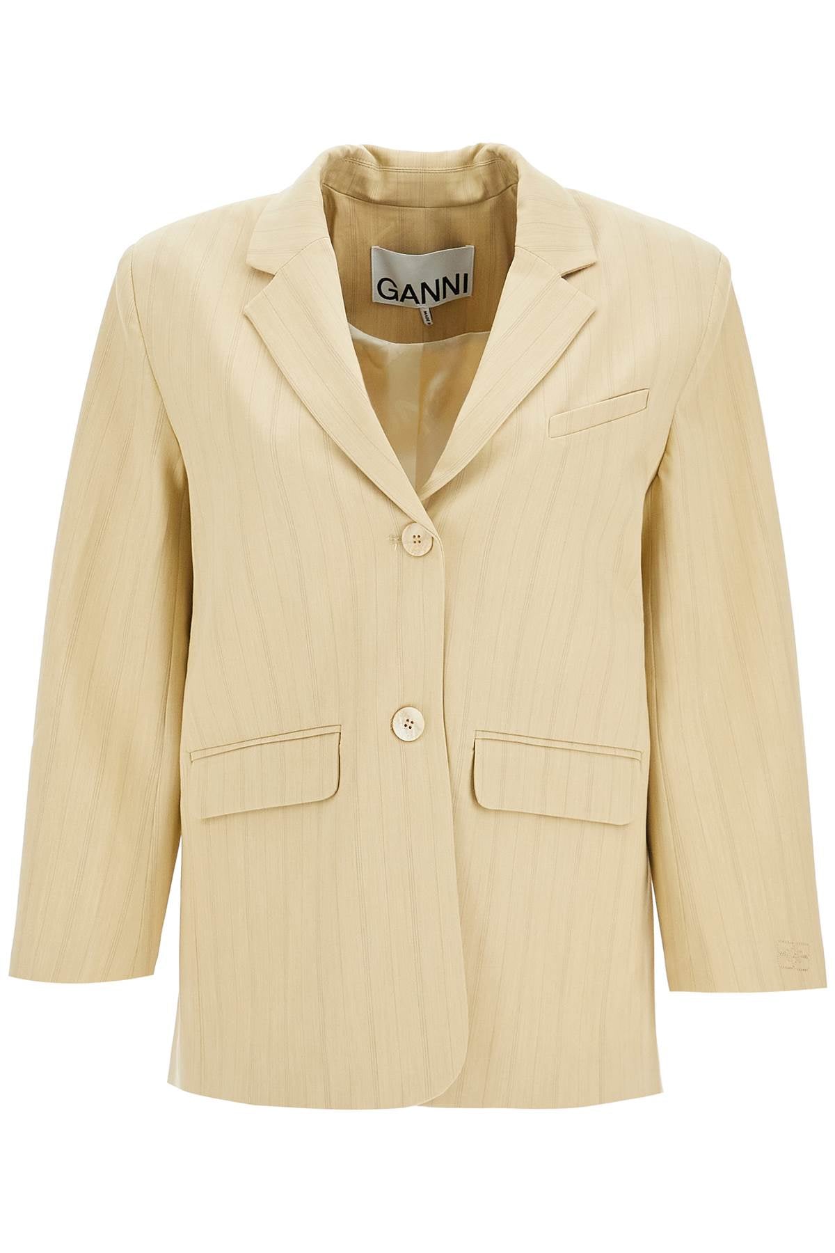 Ganni striped boxy blazer image 0