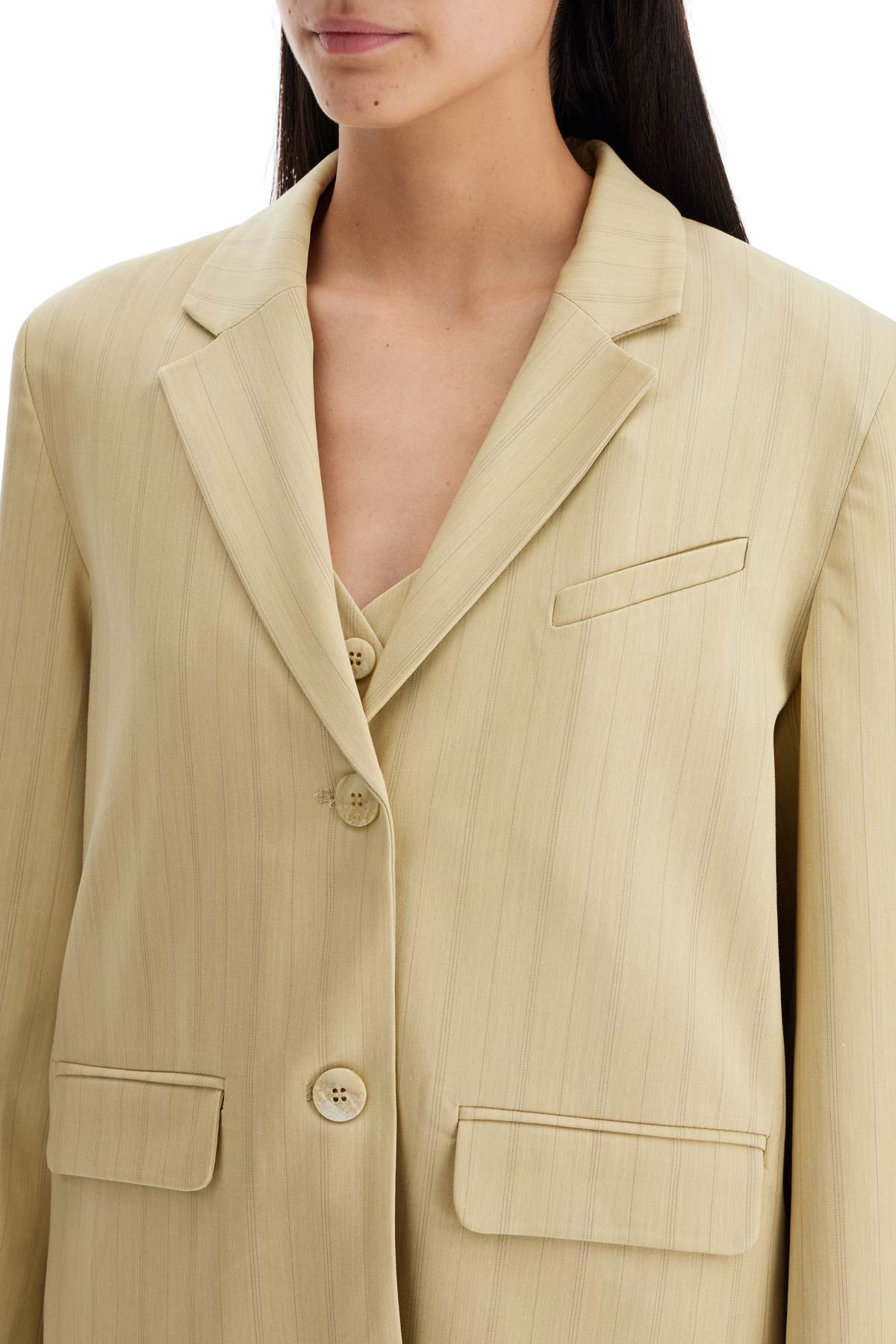 Ganni striped boxy blazer image 3