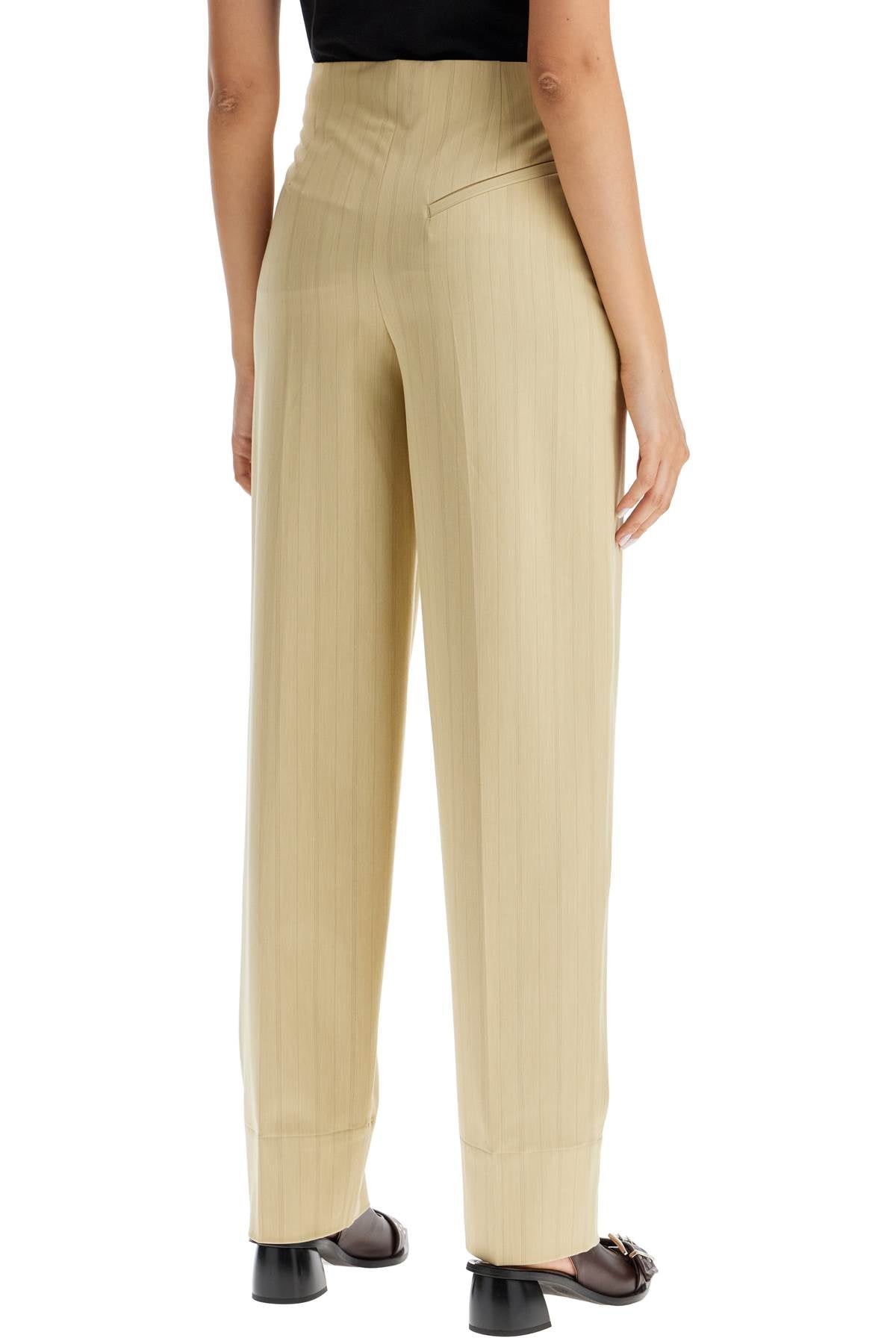 Ganni striped tapered trousers image 2