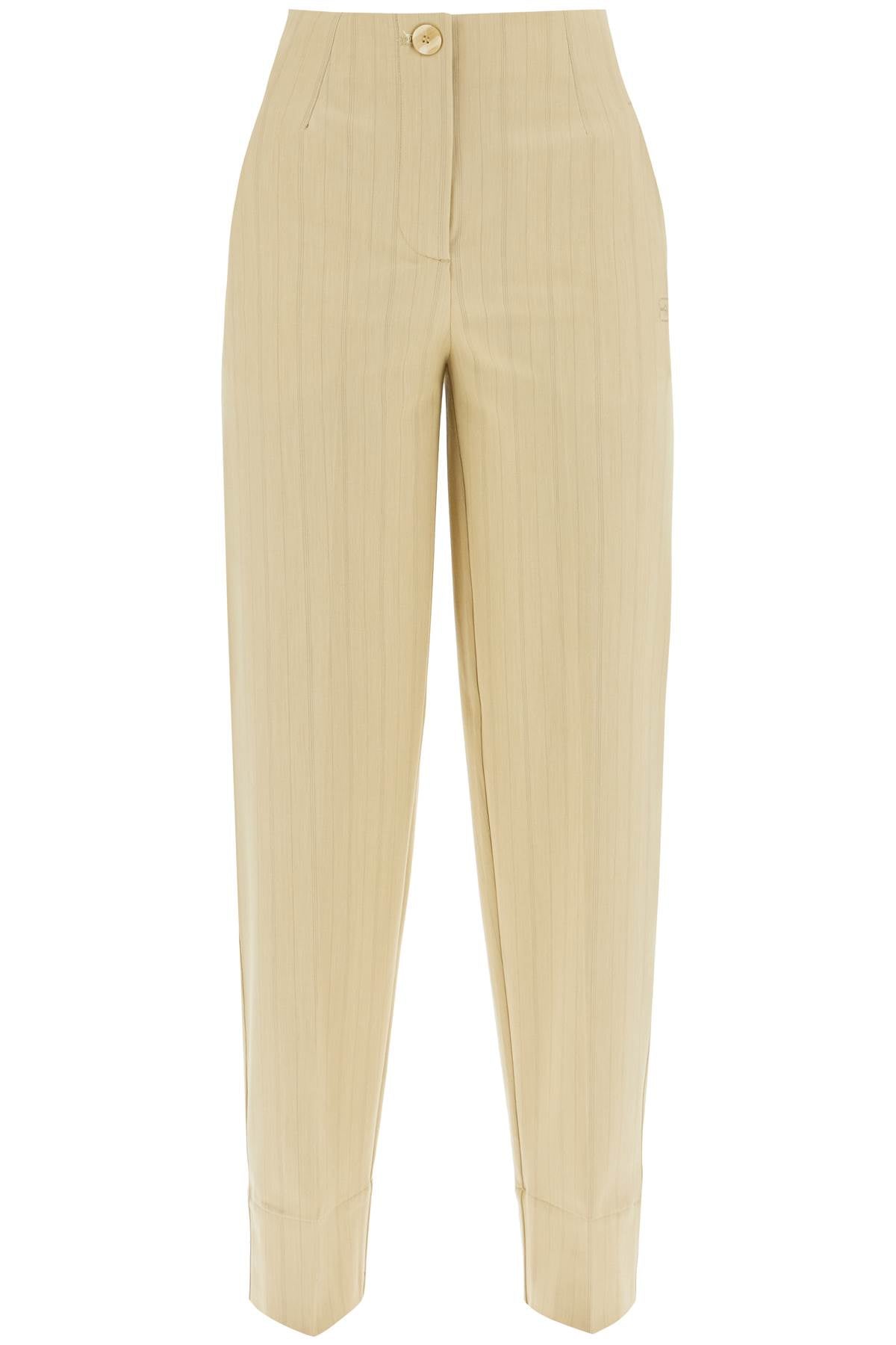 Ganni striped tapered trousers image 0