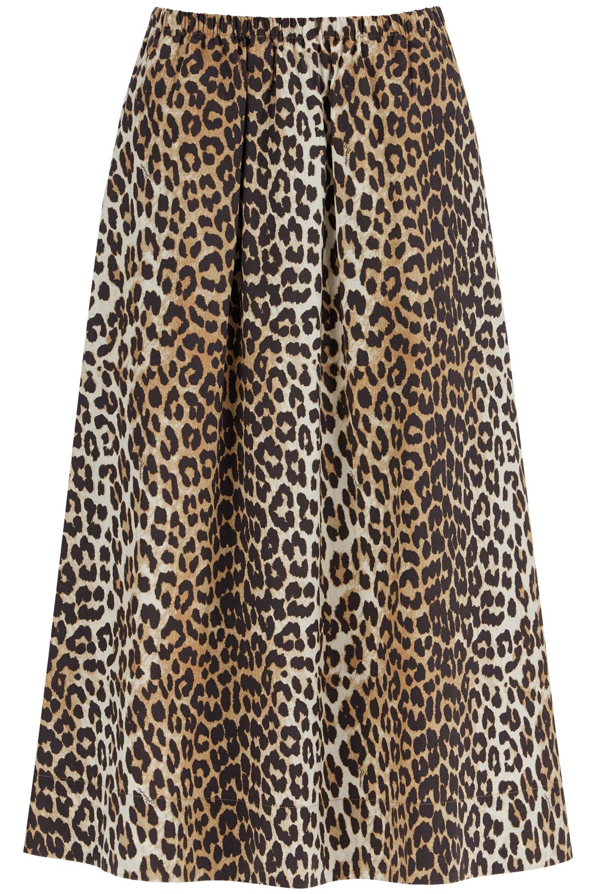 Ganni Long Leopard Print Maxi Skirt image 0