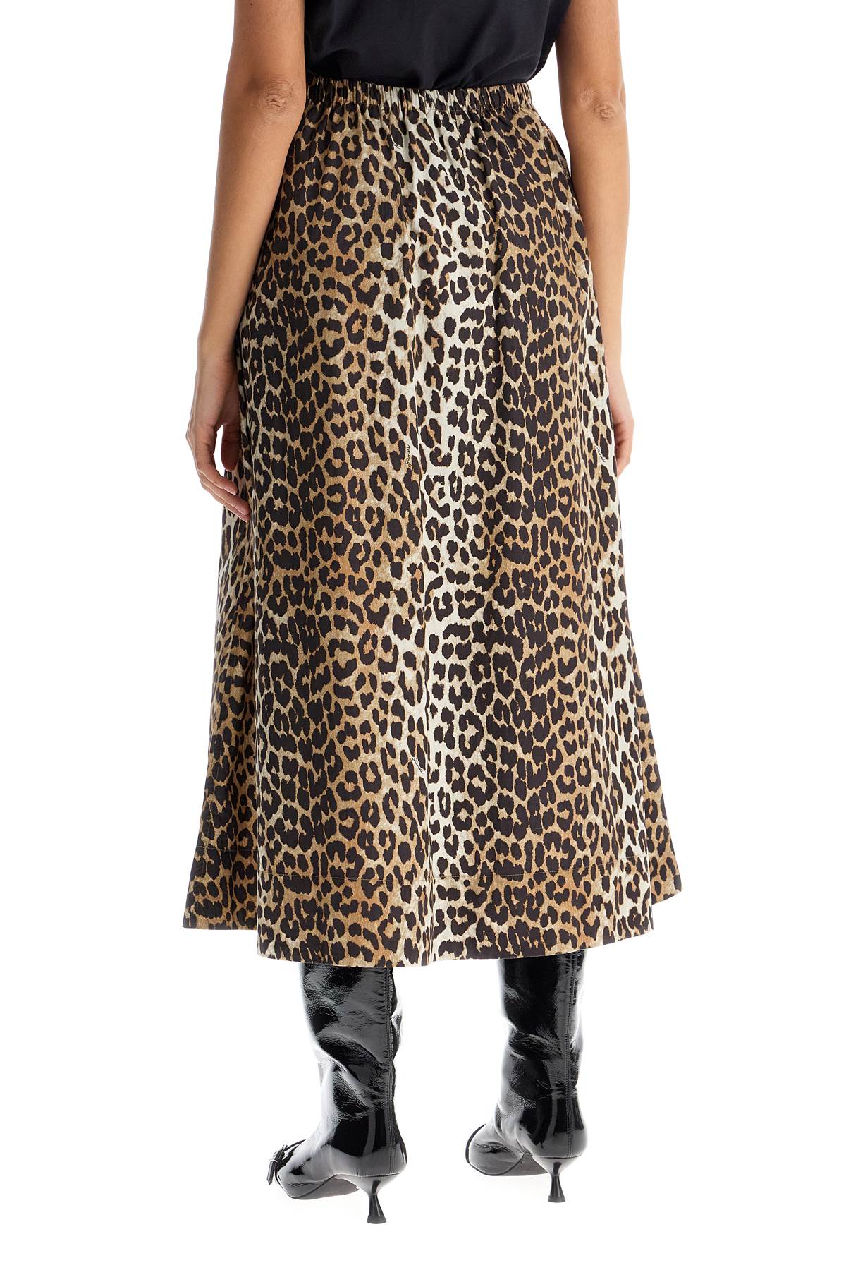 Ganni Long Leopard Print Maxi Skirt image 2