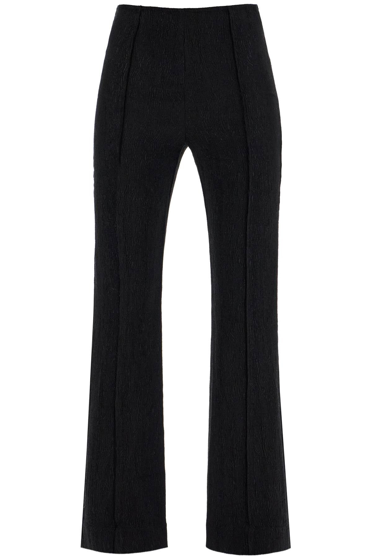 Ganni flared viscose trousers for image 0