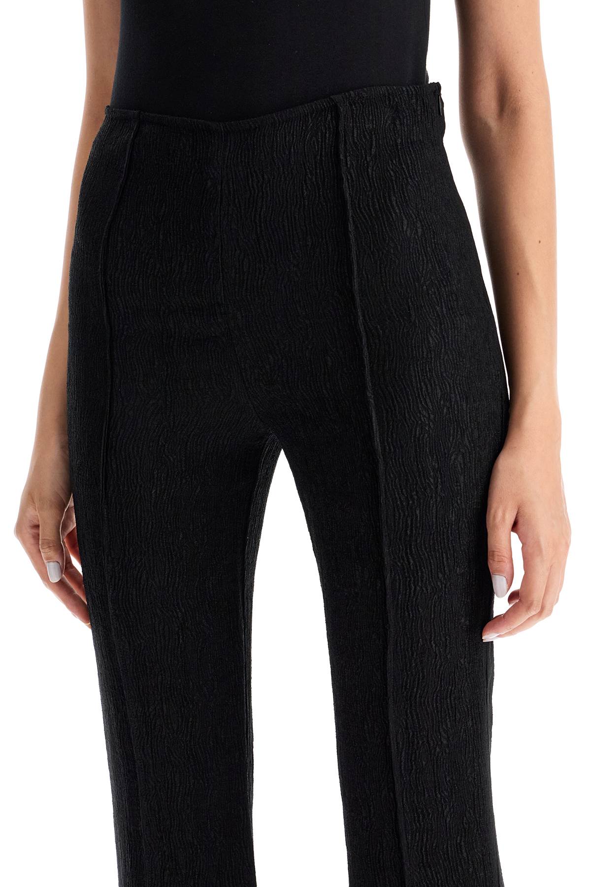 Ganni flared viscose trousers for image 3