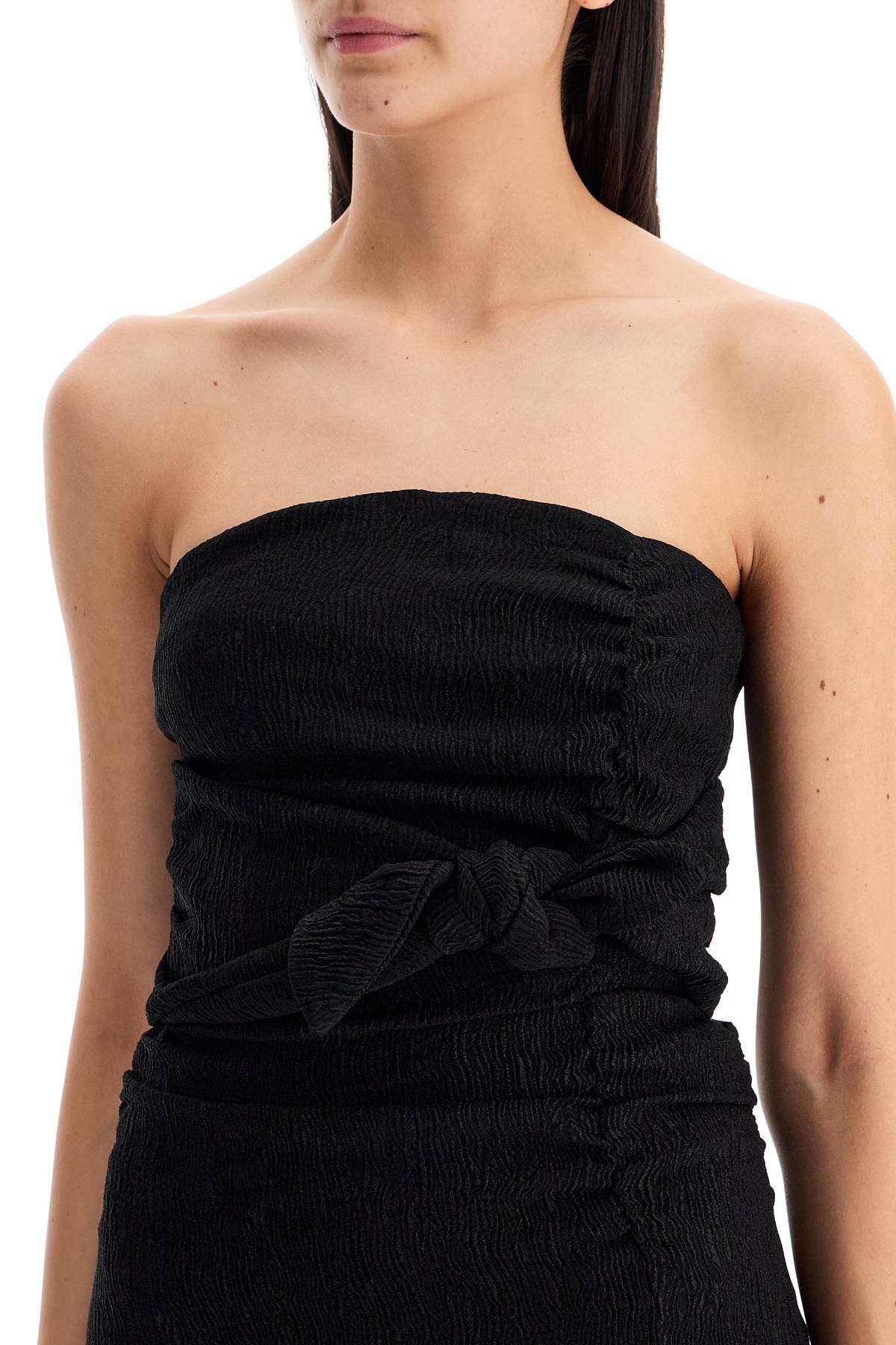 Ganni strapless viscose top for image 3