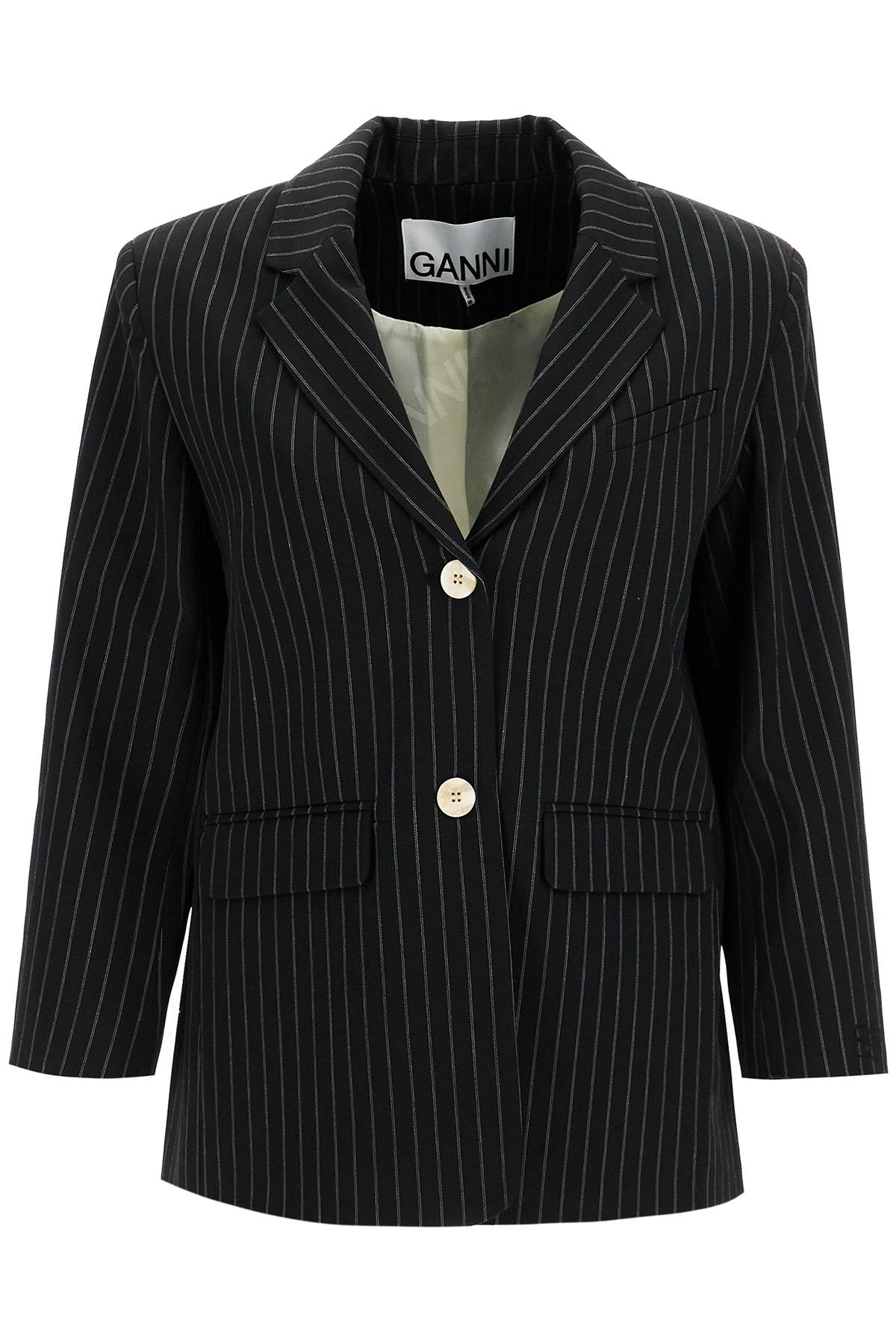 Ganni striped boxy blazer image 0