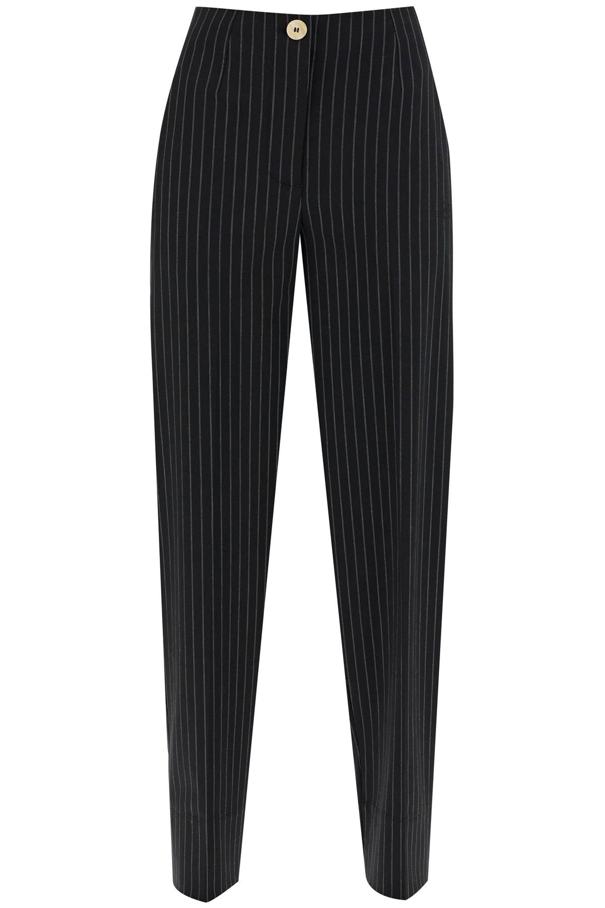 Ganni striped tapered trousers image 0