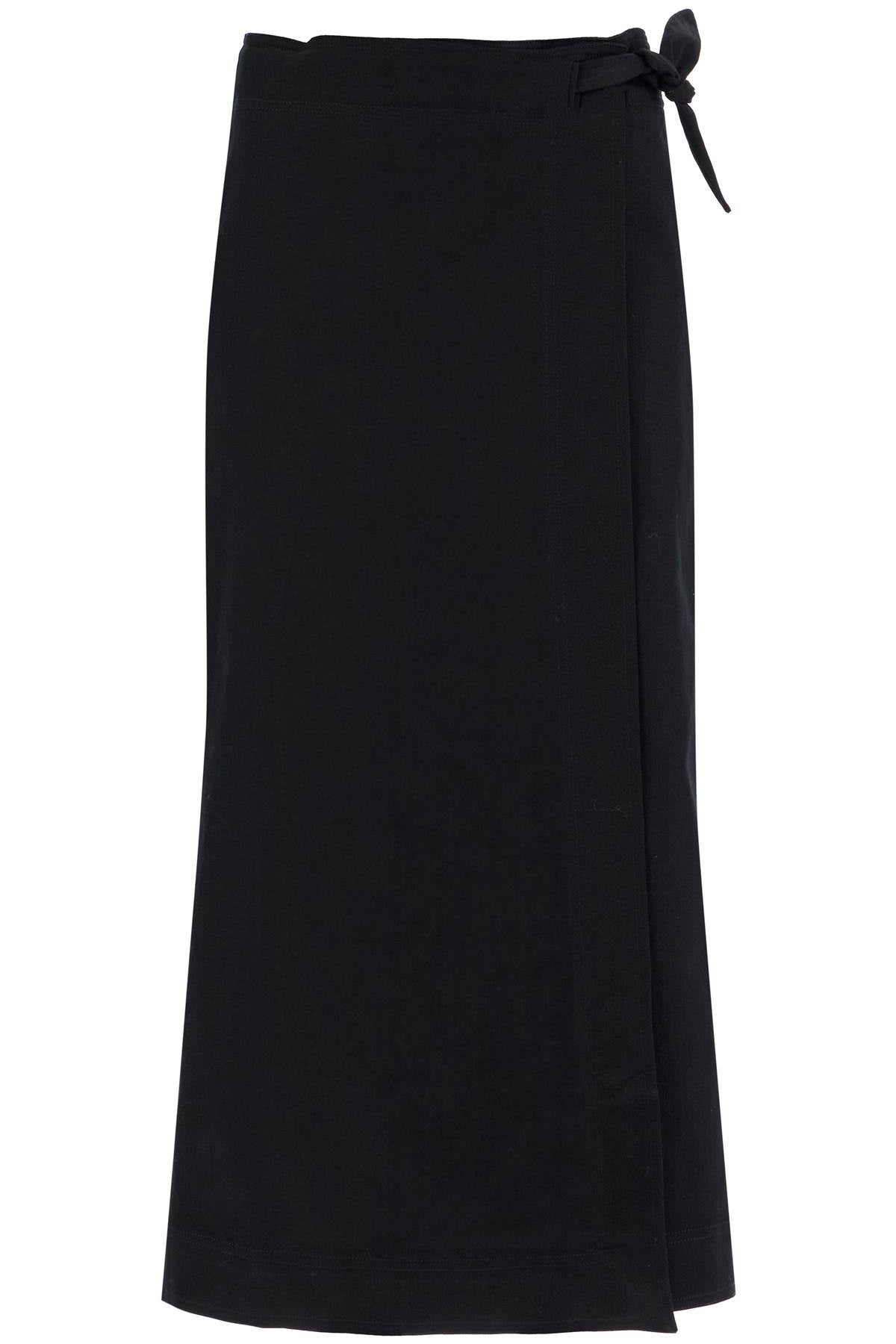 Ganni long wrap skirt with pockets image 0