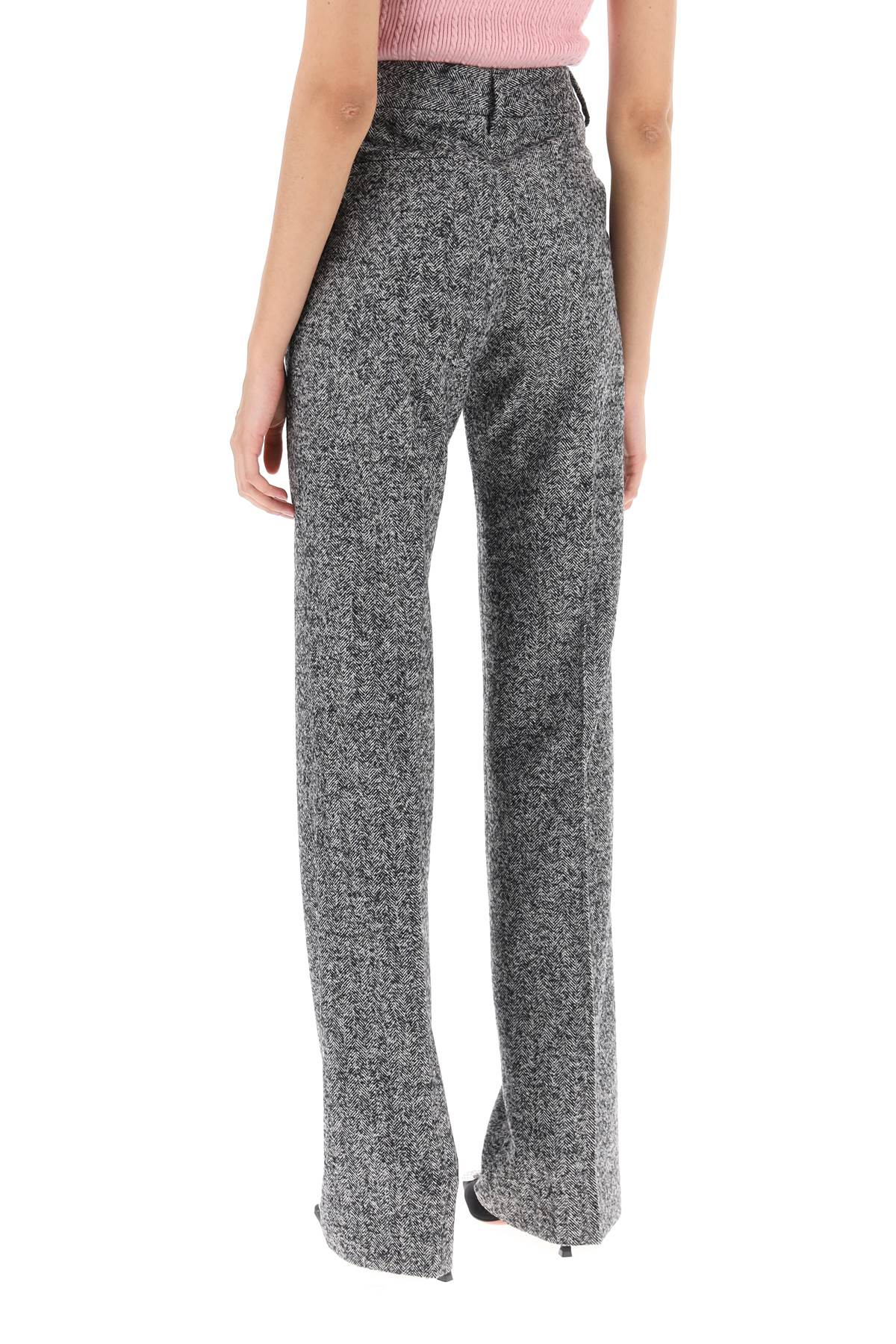 Alessandra Rich pants with herringbone motif image 2