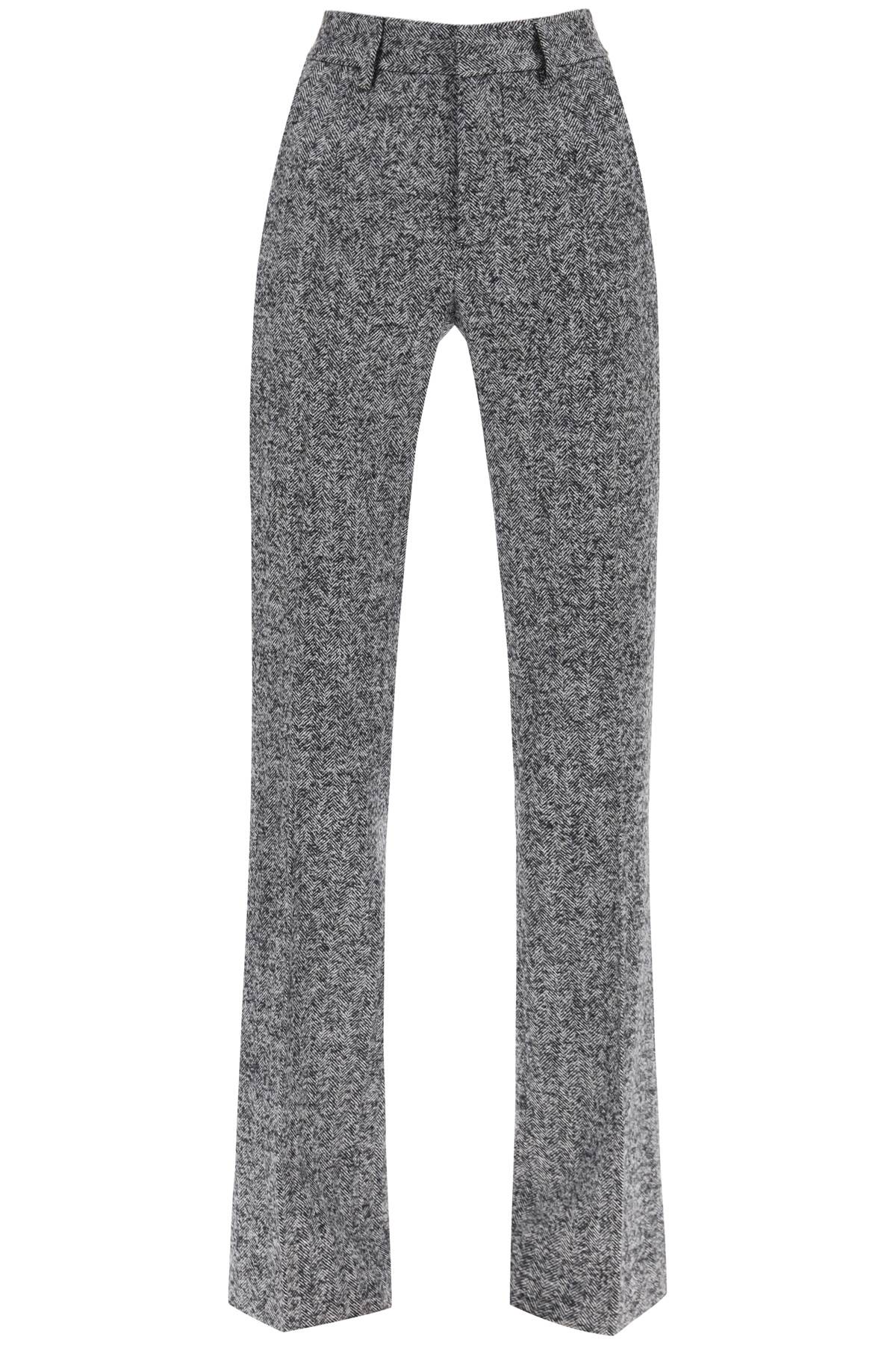 Alessandra Rich pants with herringbone motif image 0