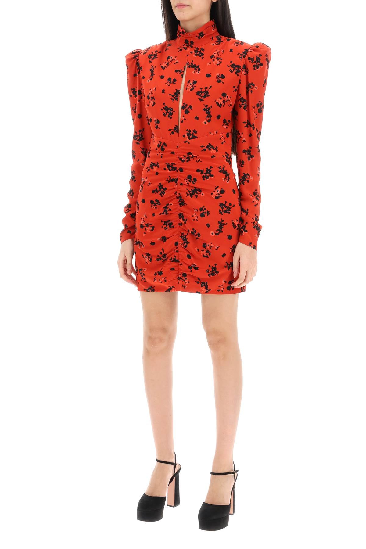 Alessandra Rich Floral Silk Mini Dress image 3