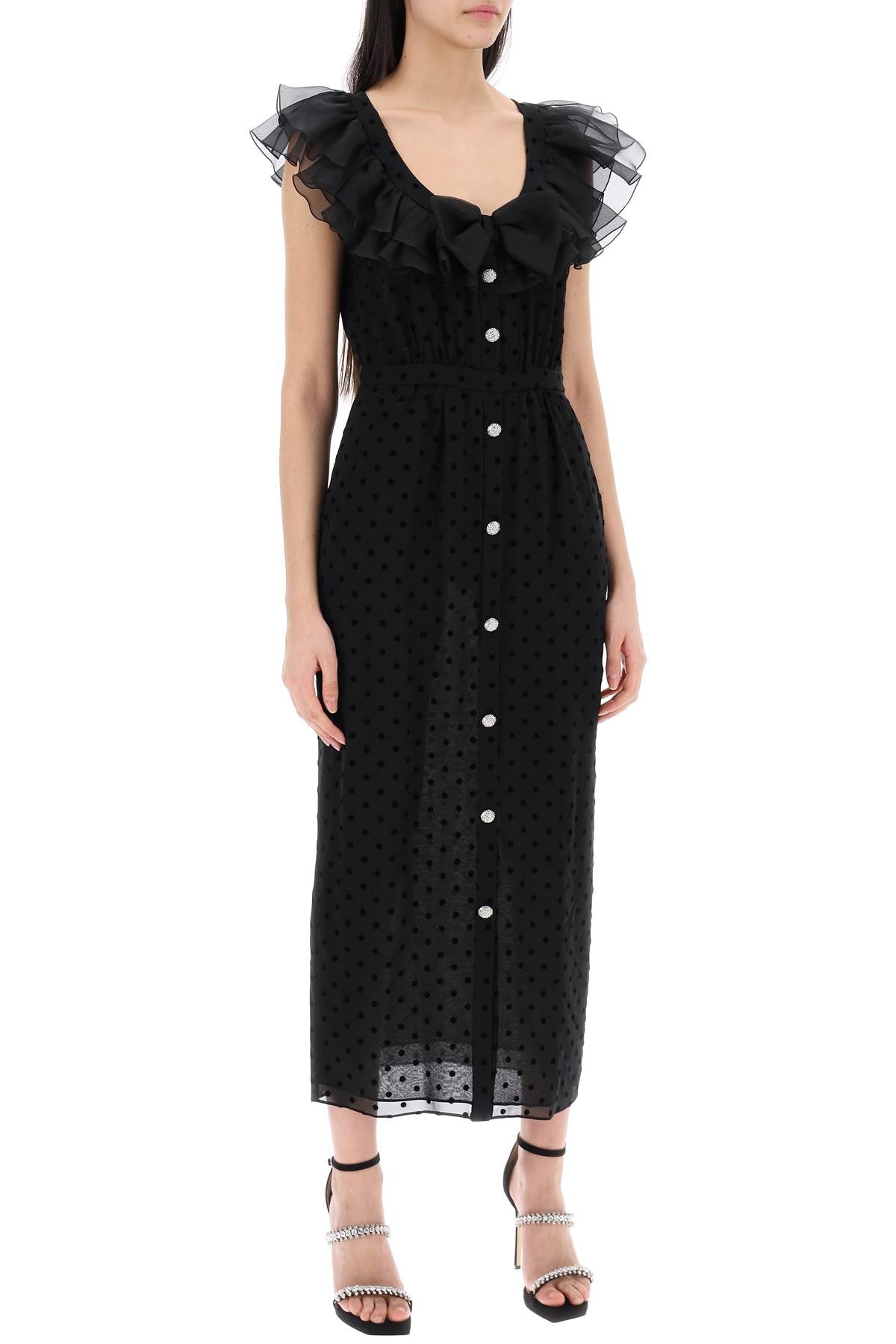 Alessandra Rich 'polka dot midi dress in ge image 1