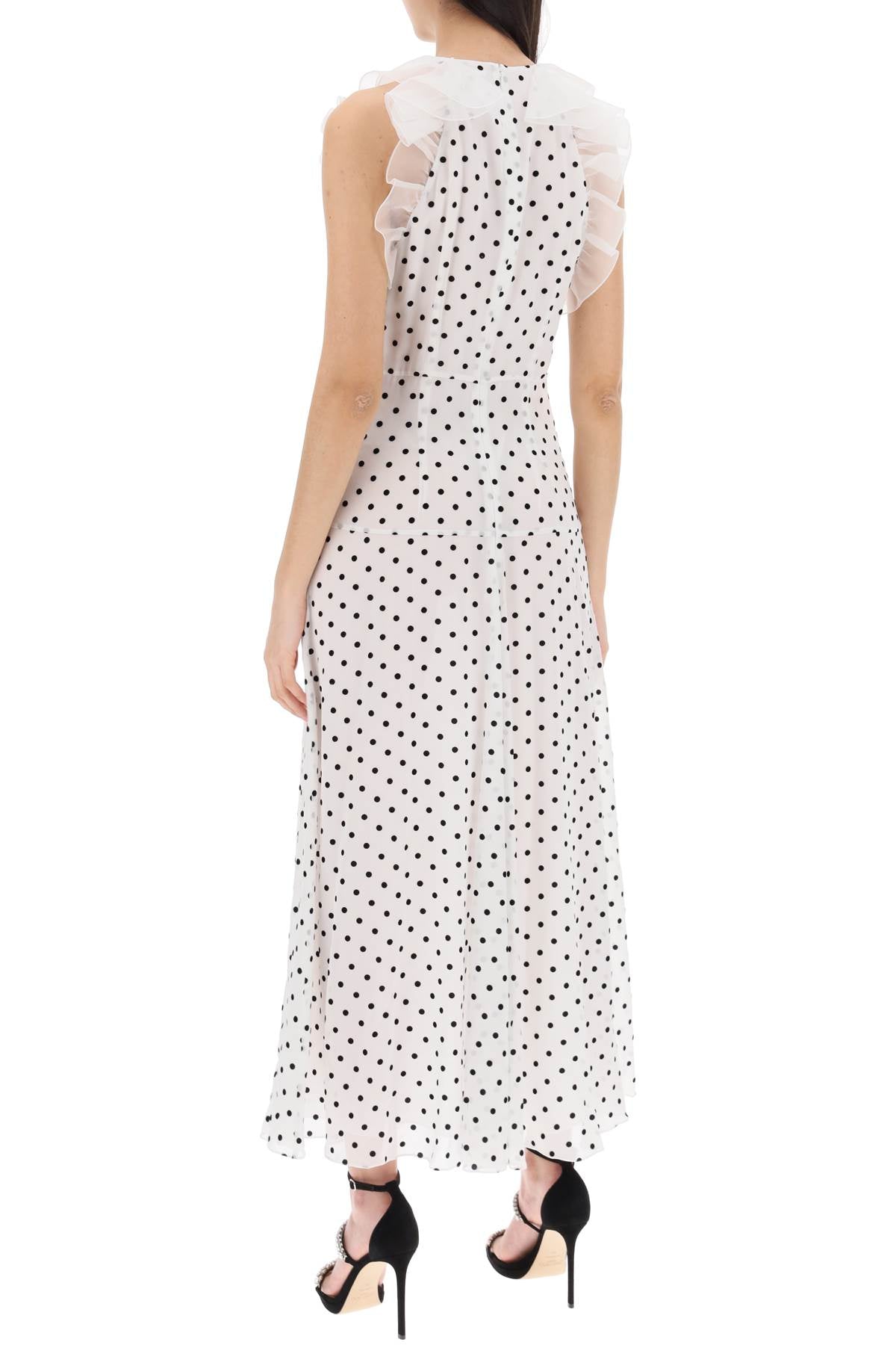 Alessandra Rich Polka Dot Silk Georgette Maxi Dress image 2