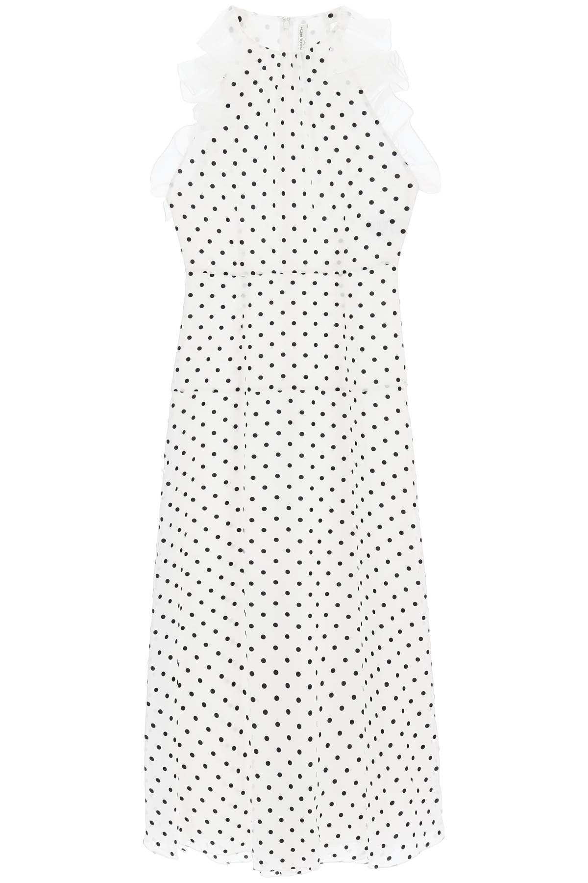 Alessandra Rich Polka Dot Silk Georgette Maxi Dress image 0