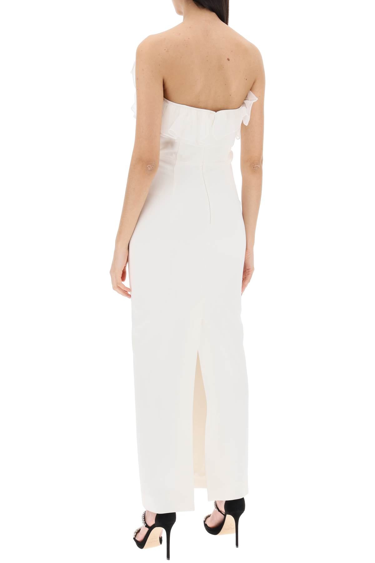 Alessandra Rich Strapless Maxi Dress with Organza Flower image 2