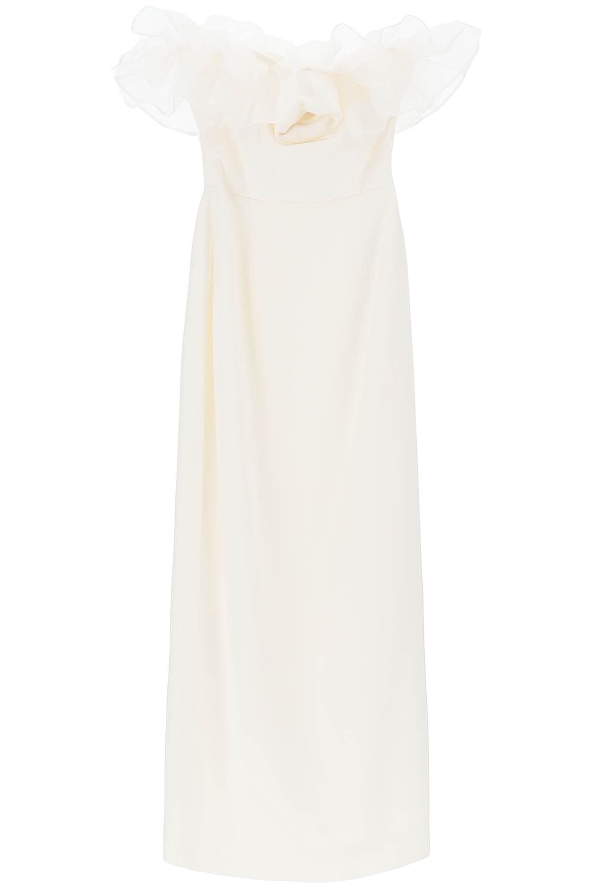 Alessandra Rich Strapless Maxi Dress with Organza Flower image 0