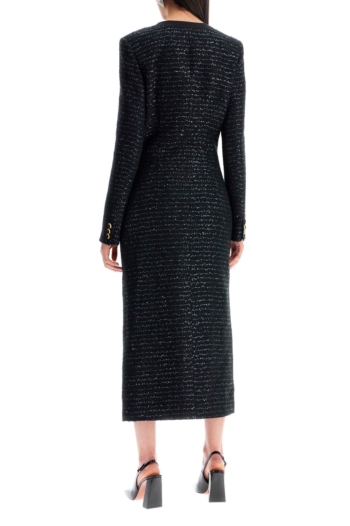 Alessandra Rich midi tweed dress with sequins image 2