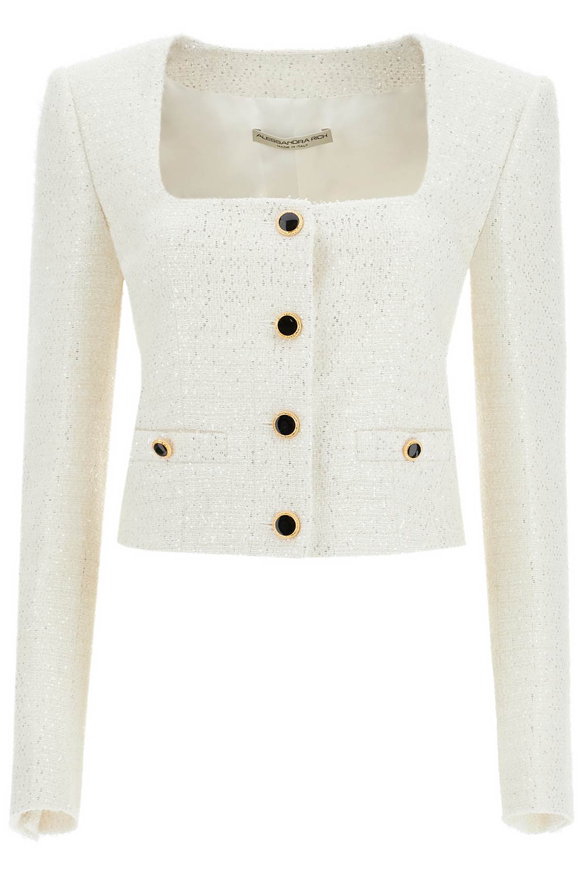 Alessandra Rich tweed jacket with sequins embell image 0