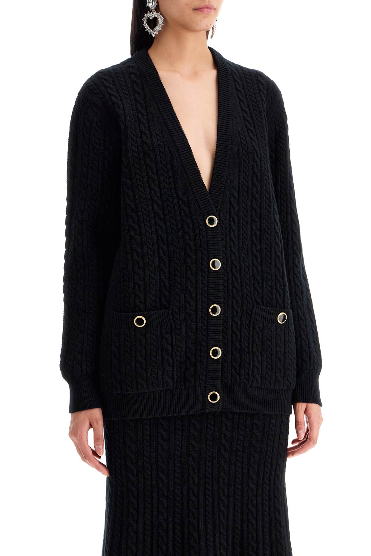 Alessandra Rich oversized wool cardigan image 1