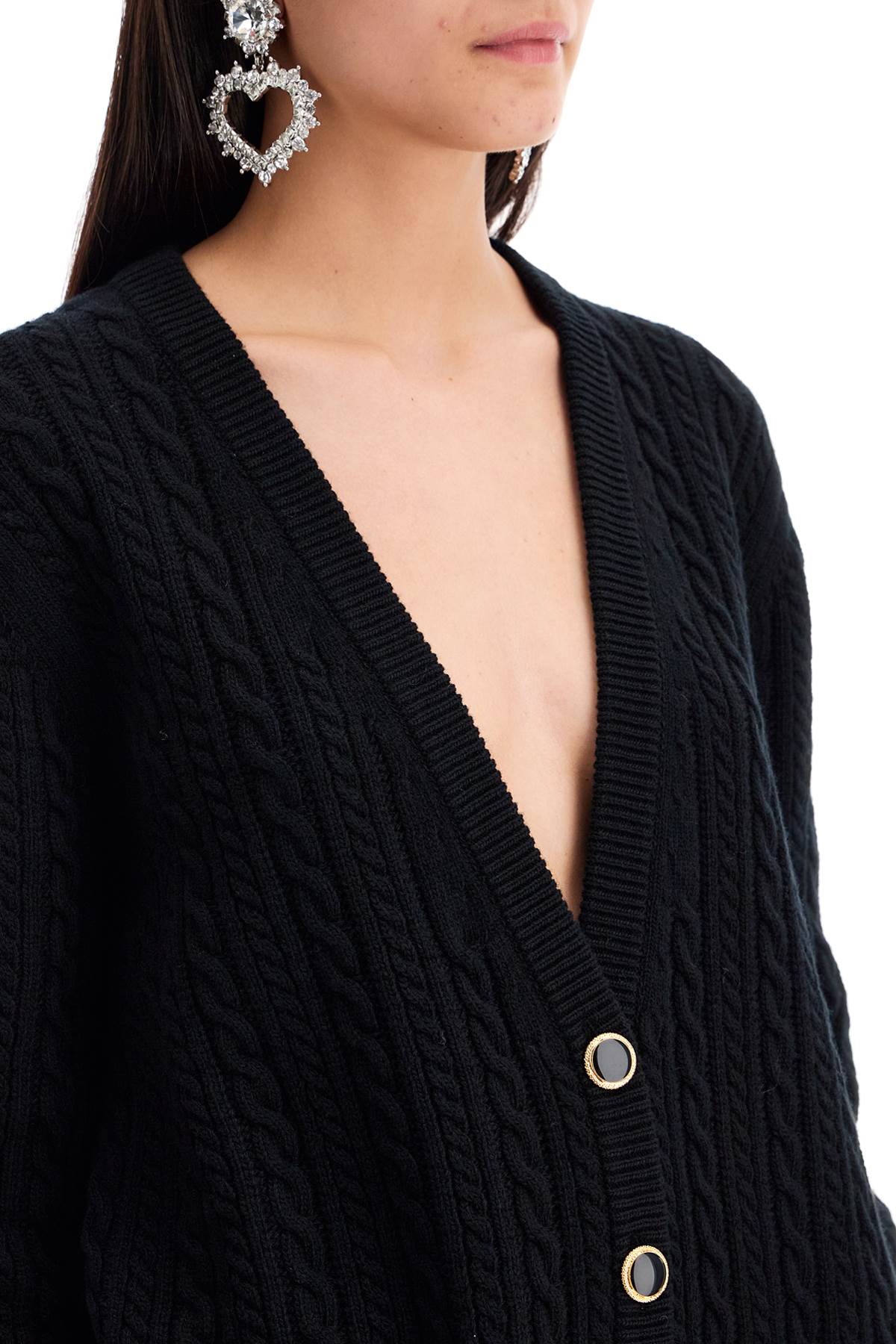 Alessandra Rich oversized wool cardigan image 3