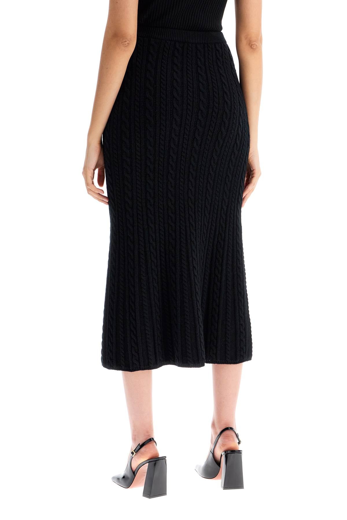 Alessandra Rich "knitted midi skirt with cable knit image 2