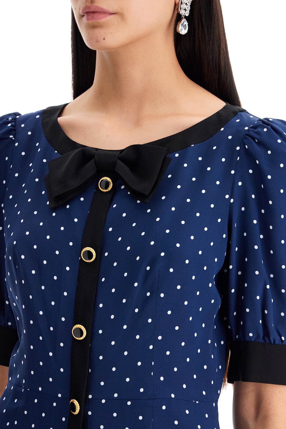 Alessandra Rich "silk polka dot mini dress image 3