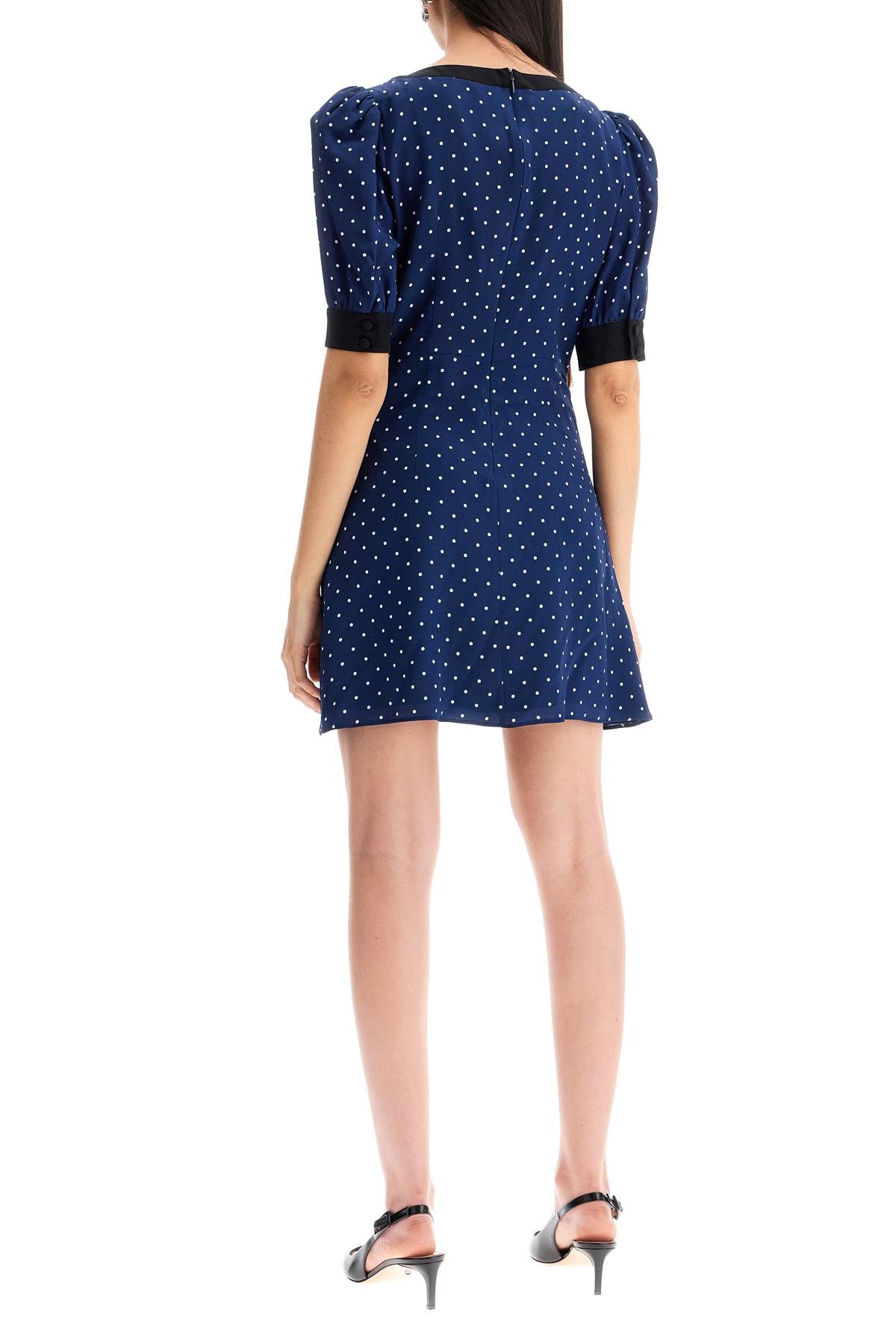 Alessandra Rich "silk polka dot mini dress image 2