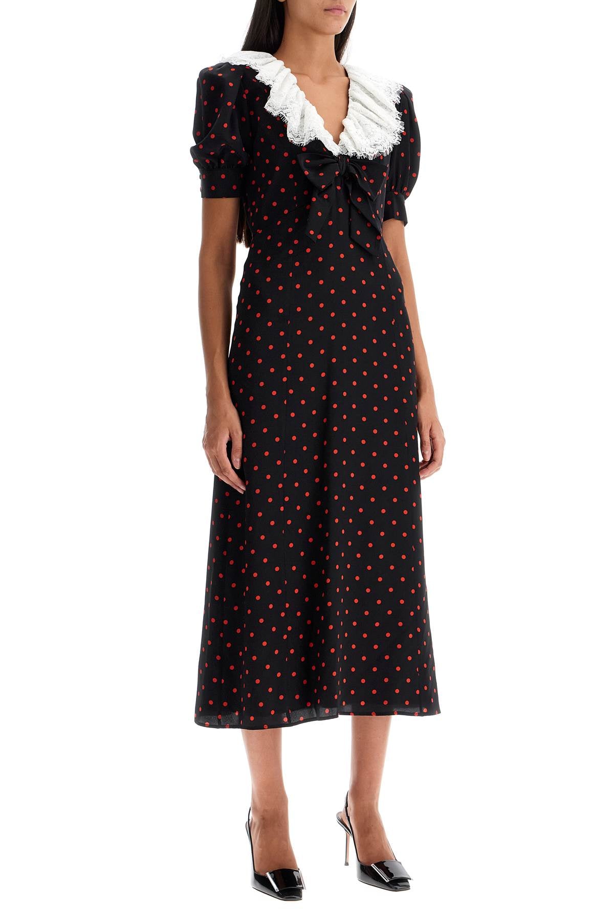 Alessandra Rich "polka dot silk midi dress" image 1