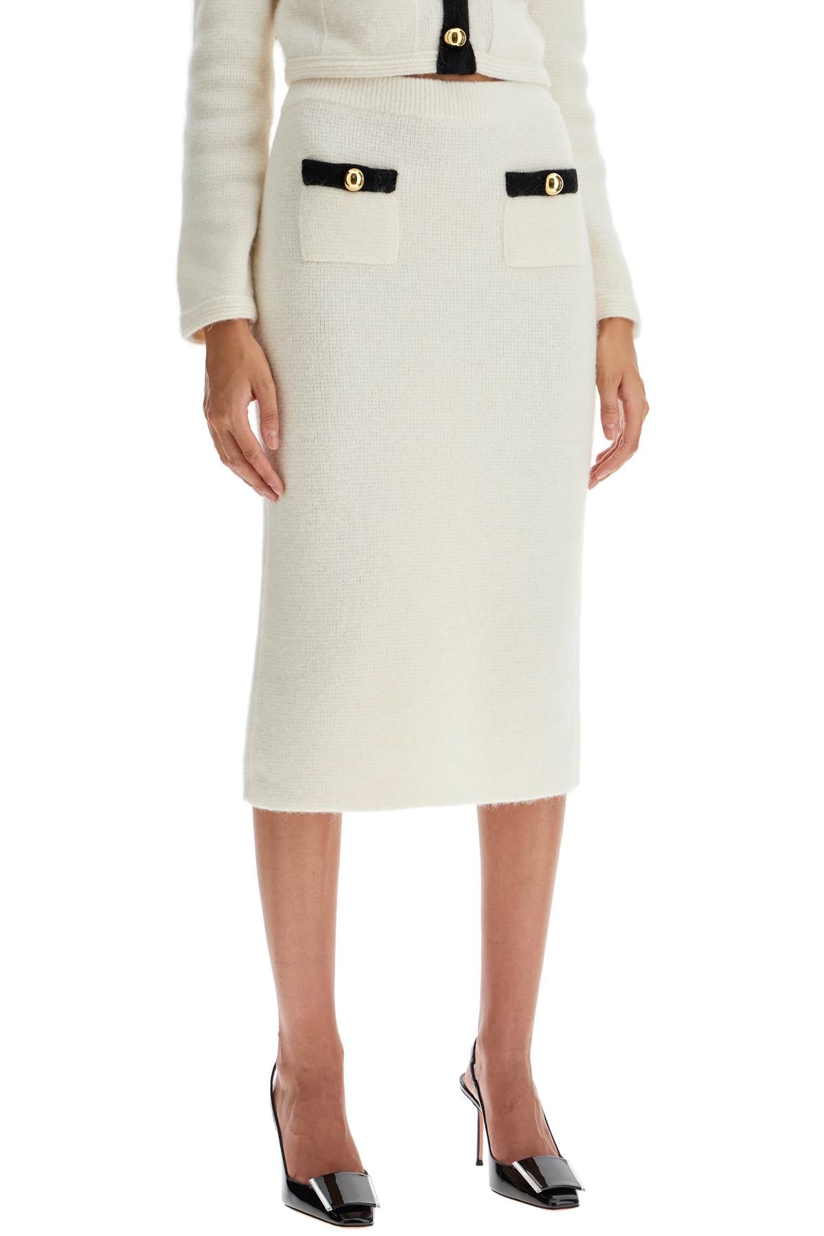 Alessandra Rich 'alpaca midi skirt image 1