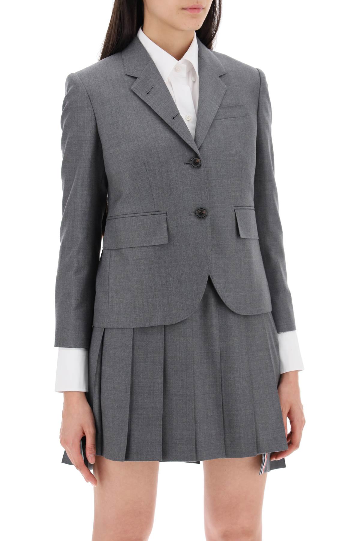 Thom Browne single-breasted cropped jacket in 120's wool image 1