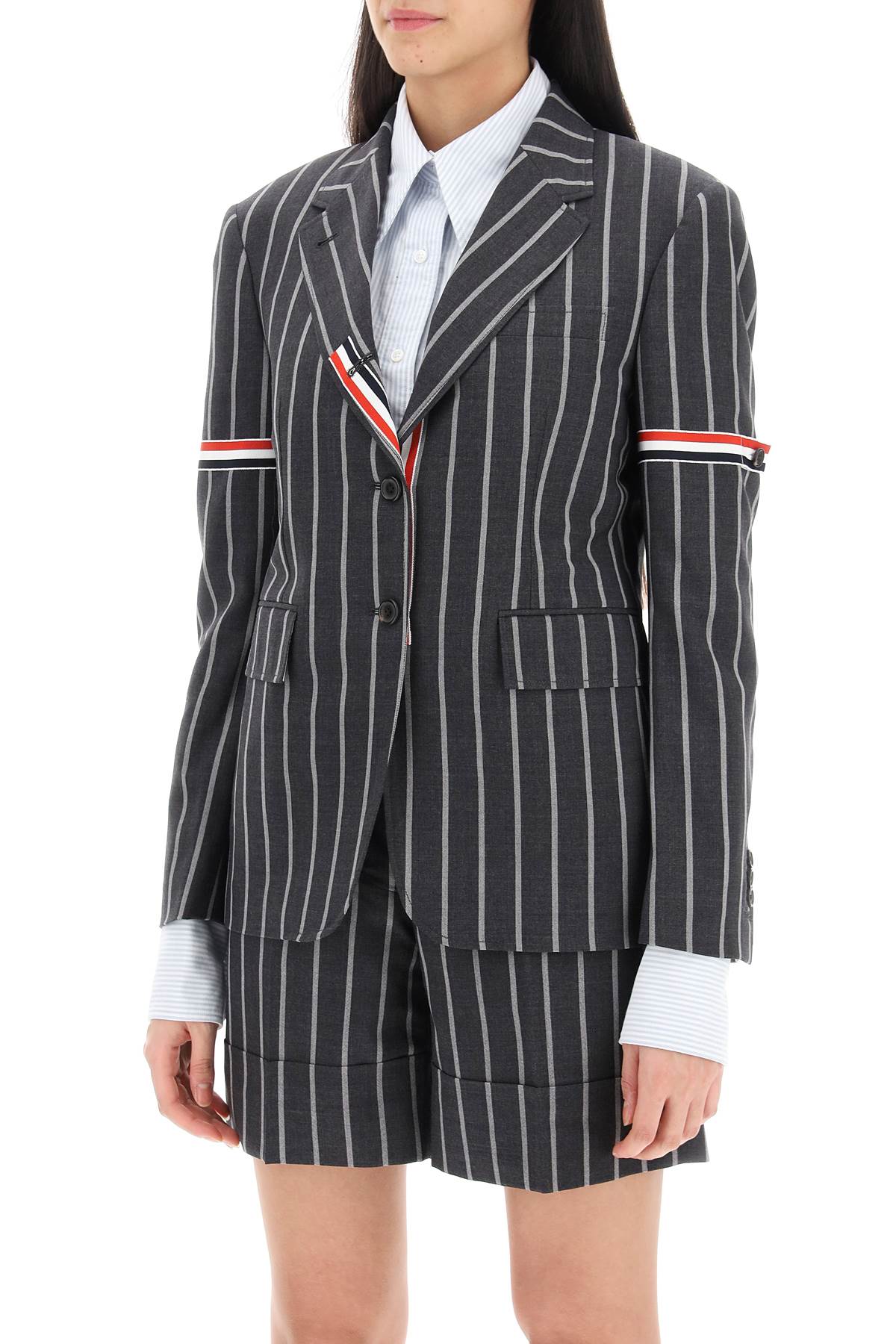 Thom Browne Striped Single-Breasted Wool Jacket image 3