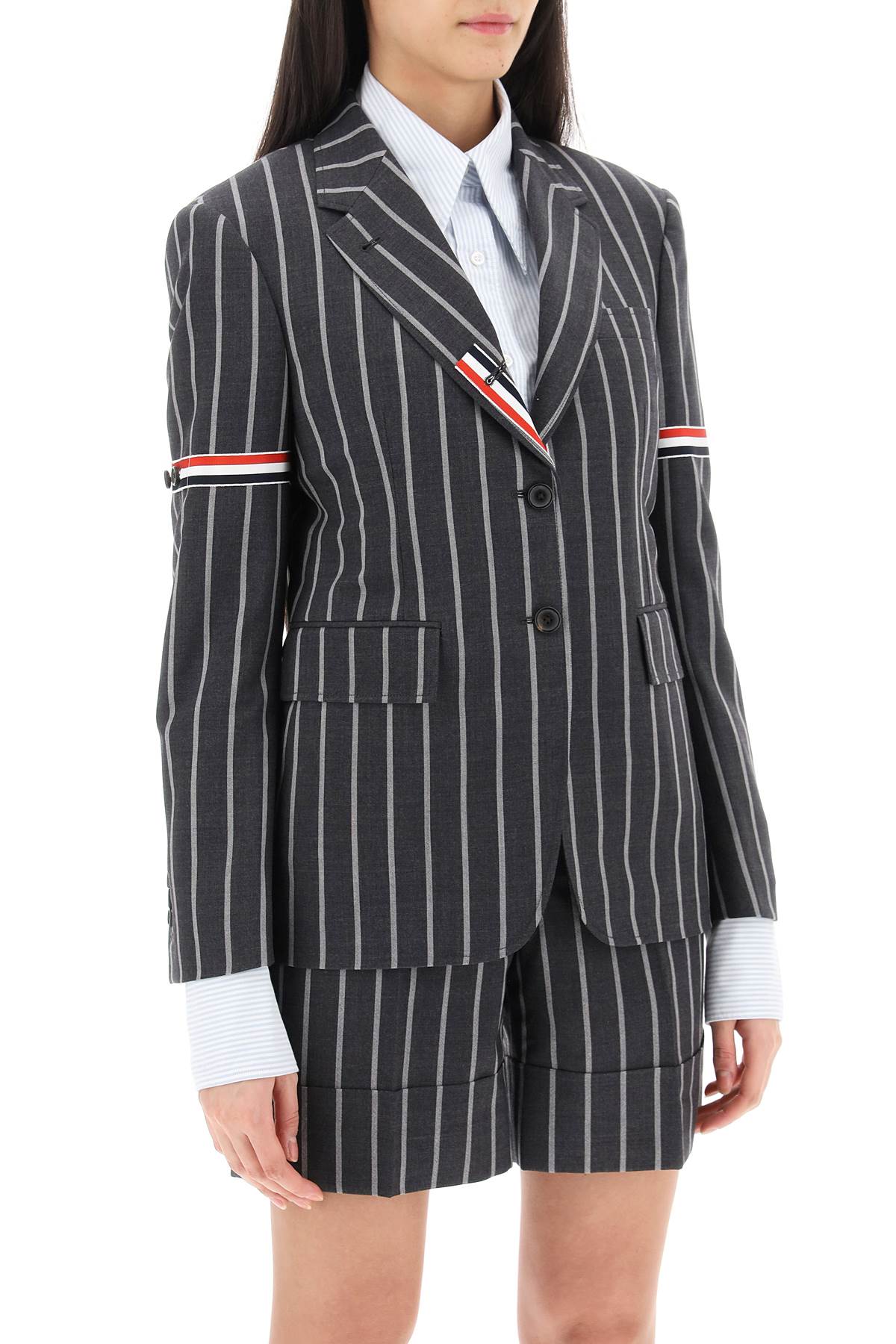 Thom Browne Striped Single-Breasted Wool Jacket image 1