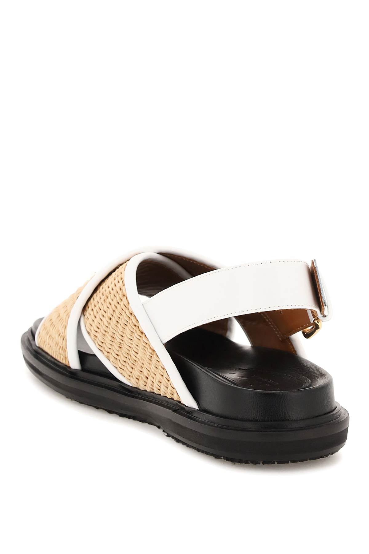 Marni leather and raffia fussbett sandals image 2