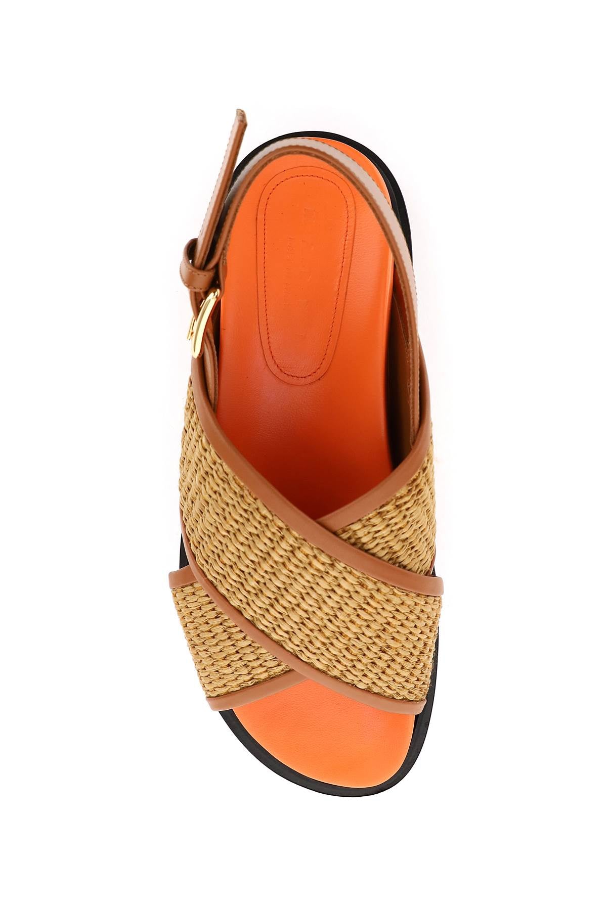 Marni Raffia and Leather Fussbett Sandals image 1