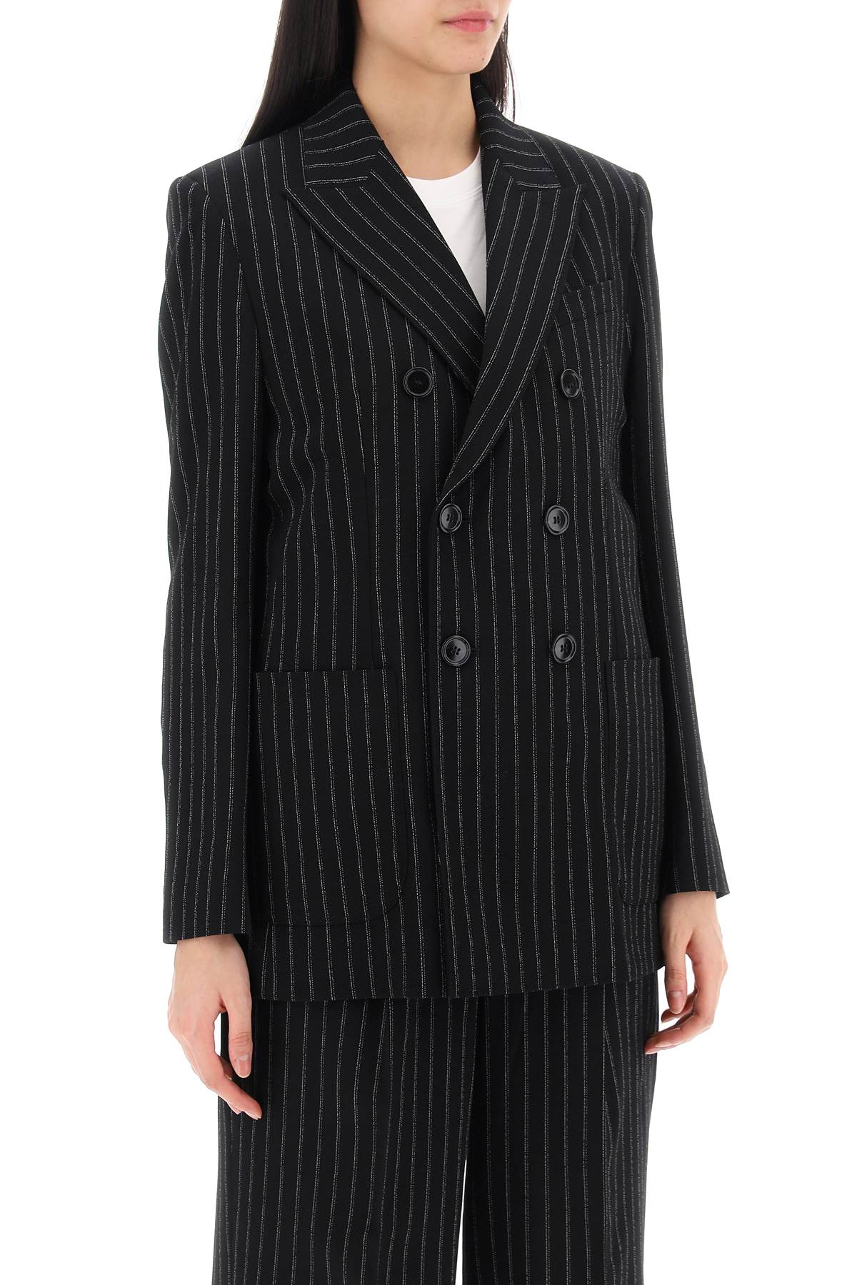 Ami Alexandre Mattiussi Double-Breasted Pinstripe Wool Blazer image 1