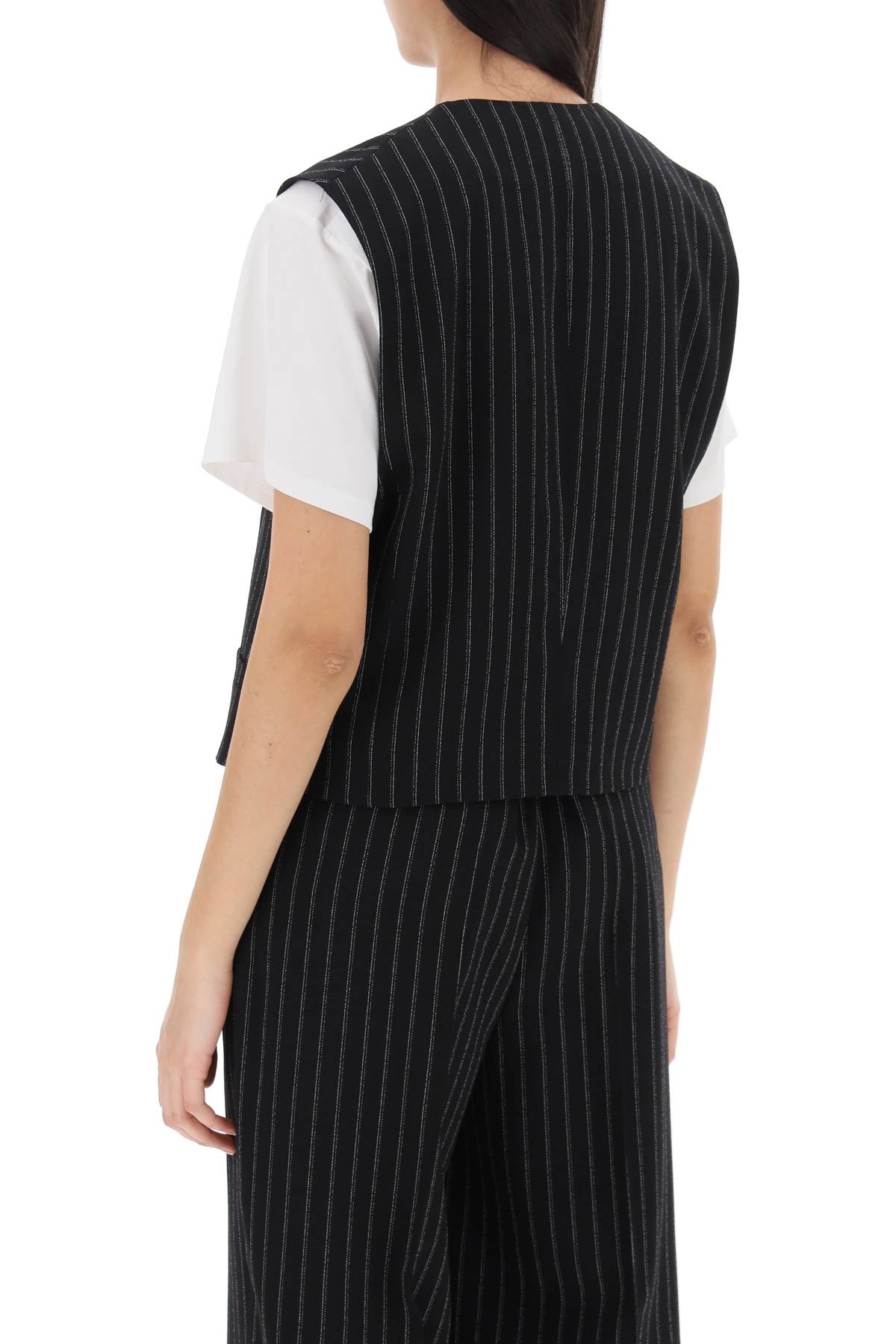 AMI ALEXANDRE MATIUSSI virgin wool pinstripe waistcoat image 2