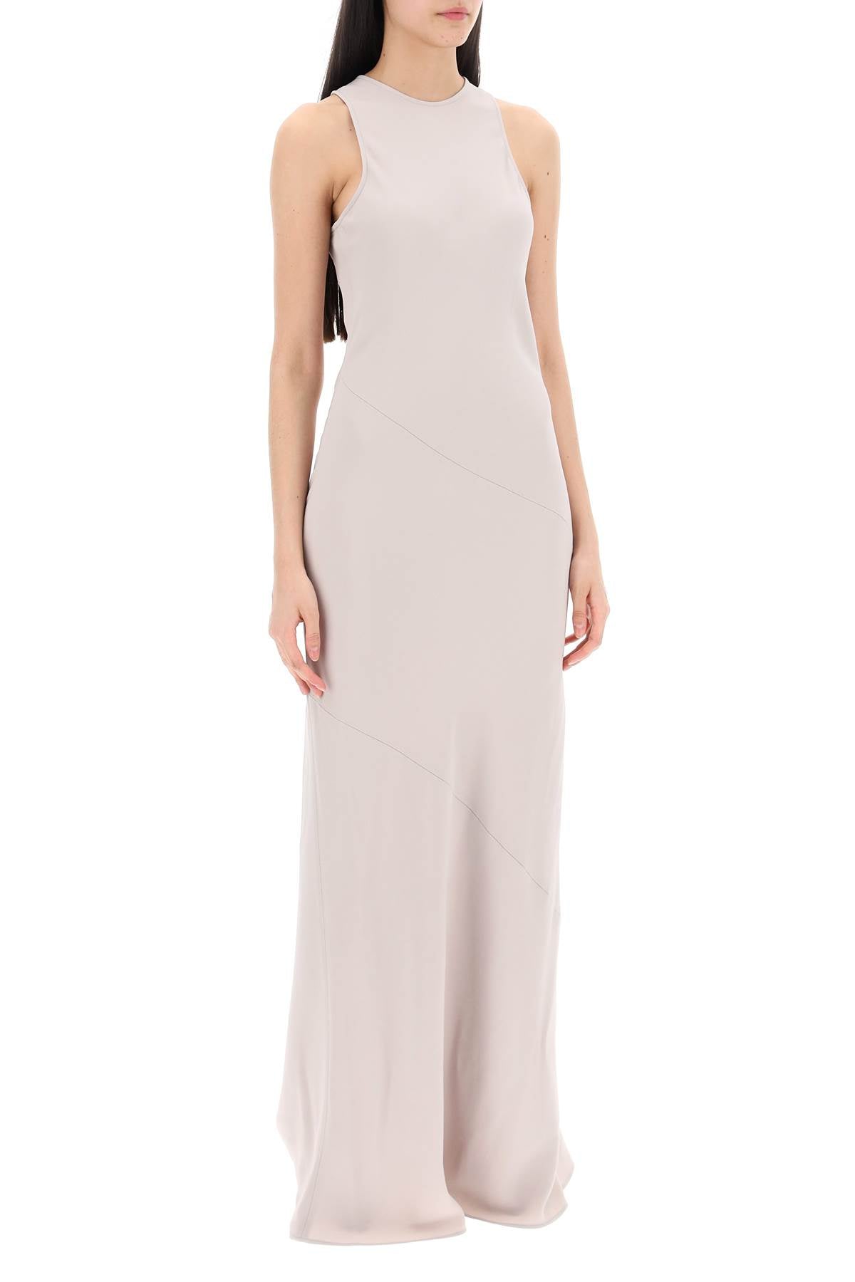 Ami Alexandre Mattiussi Maxi Crepe Dress with Bias Cuts image 1