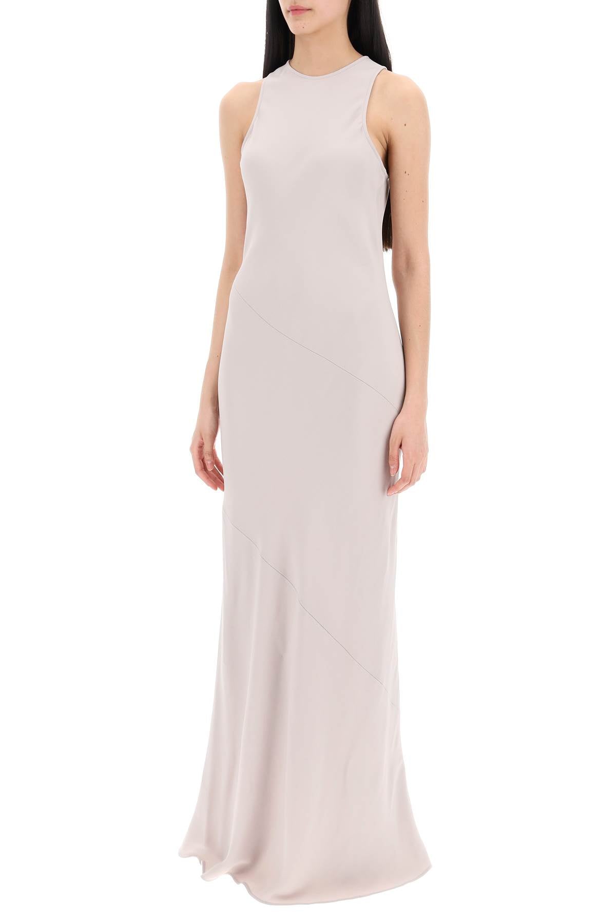 Ami Alexandre Mattiussi Maxi Crepe Dress with Bias Cuts image 3