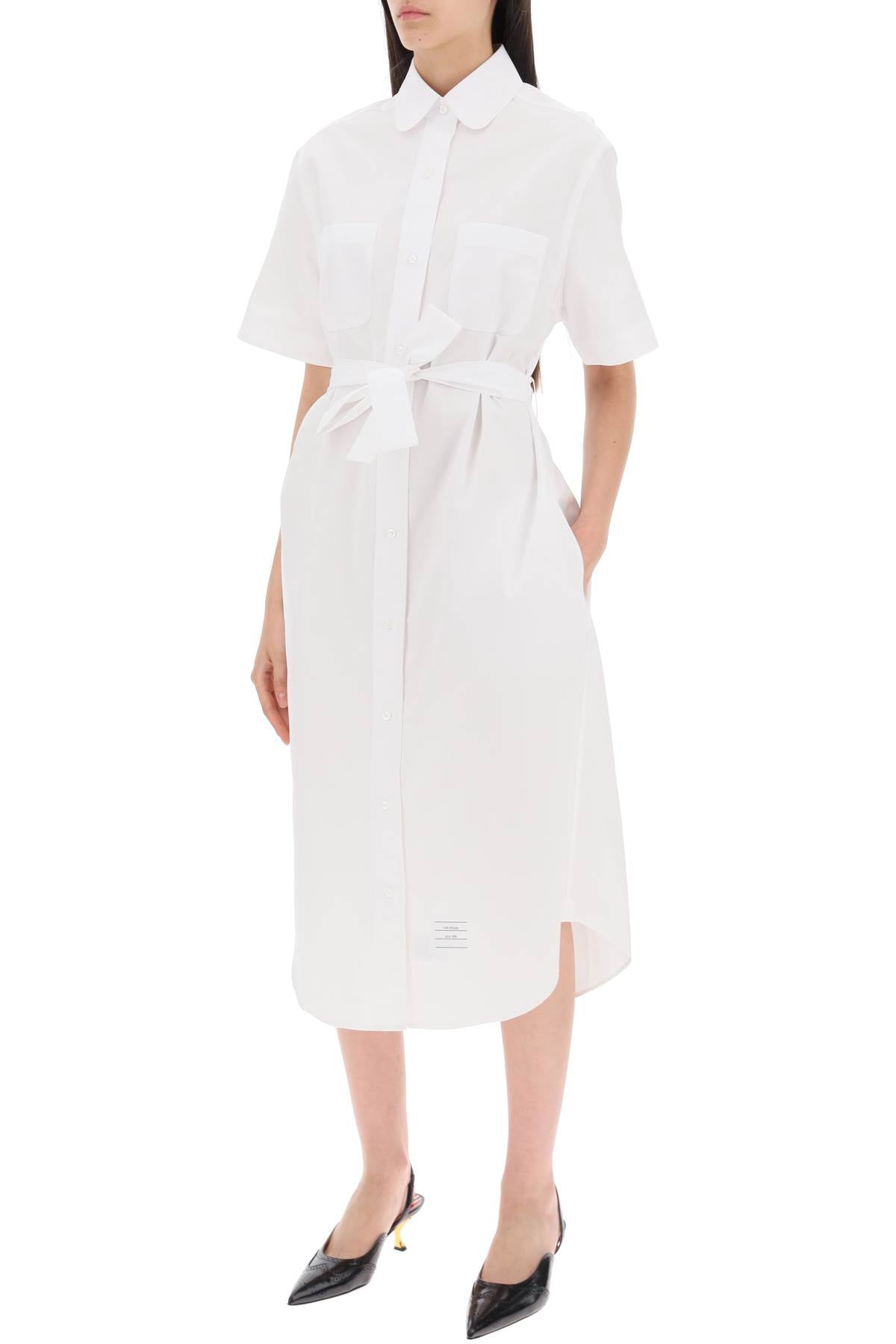 Thom Browne midi blouse with belt image 3